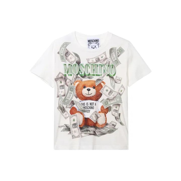 Moschino Moschino Bear Print Short Sleeve T-Shirt 0079 Size S / US 4 / IT 40 - 1 Thumbnail