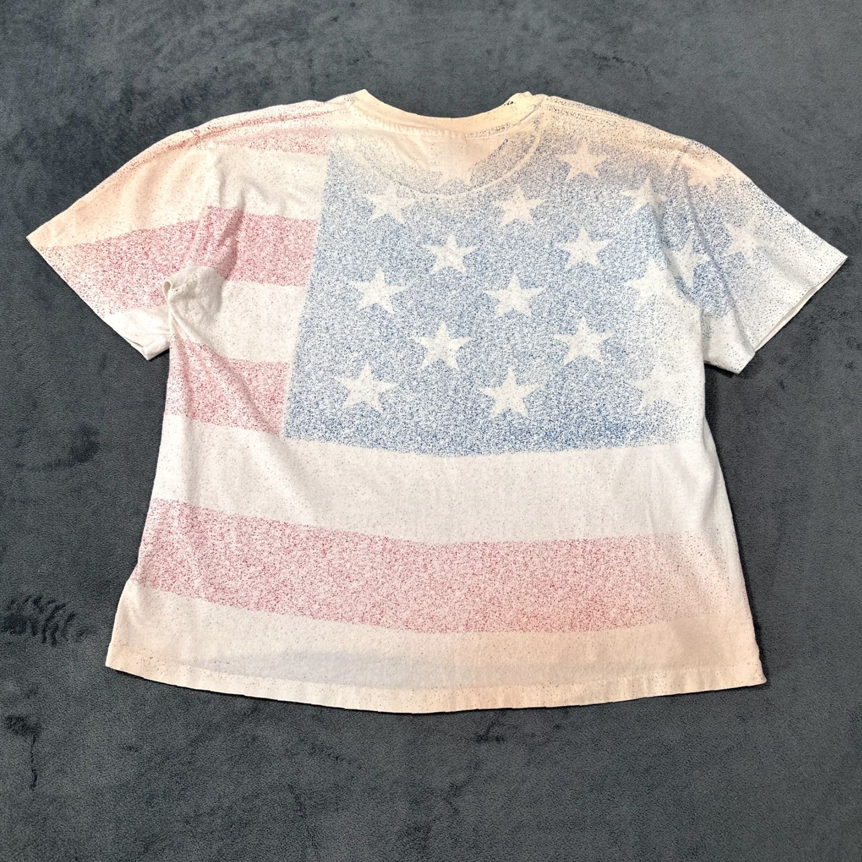 Hanes VINTAGE 1996 Atlanta Olympics T Shirt Hanes Beefy-T Mens Large White USA Flag Olympic Rings Retro Sports Patriotic 90s Size US L / EU 52-54 / 3 - 7 Thumbnail