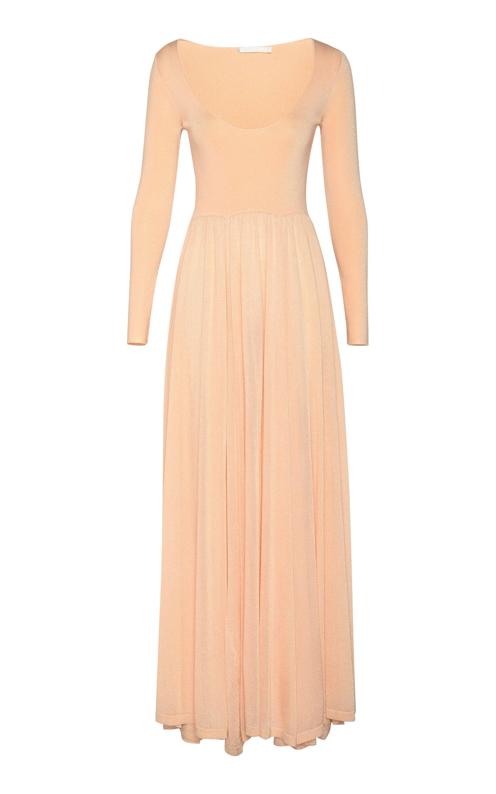 Zimmermann oc11z0525 Natura Pleated Maxi Dress in Light Pink Size S / US 4 / IT 40 - 2 Thumbnail