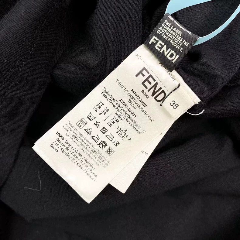 Fendi Fendi size 38 Round double f pattern side logo short slee Size US XXS / EU 40 - 5 Thumbnail