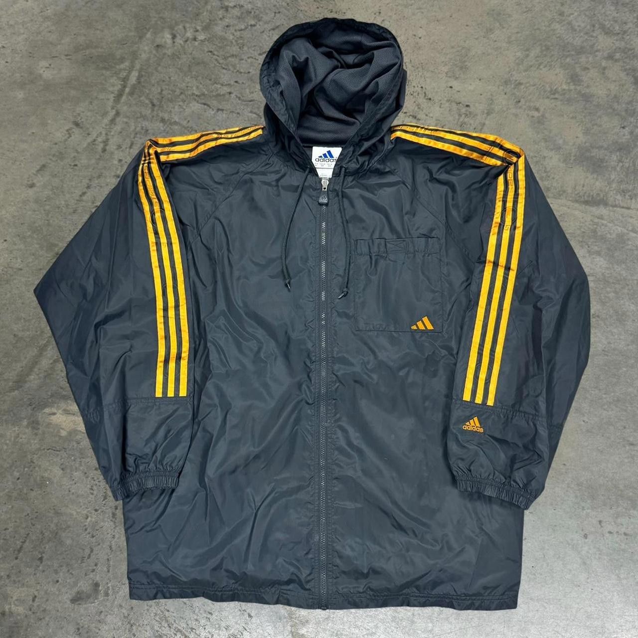 Adidas × Vintage Vintage 90s adidas 3 Stripes Nylon Windbreaker Jacket Size US XL / EU 56 / 4 - 1 Thumbnail