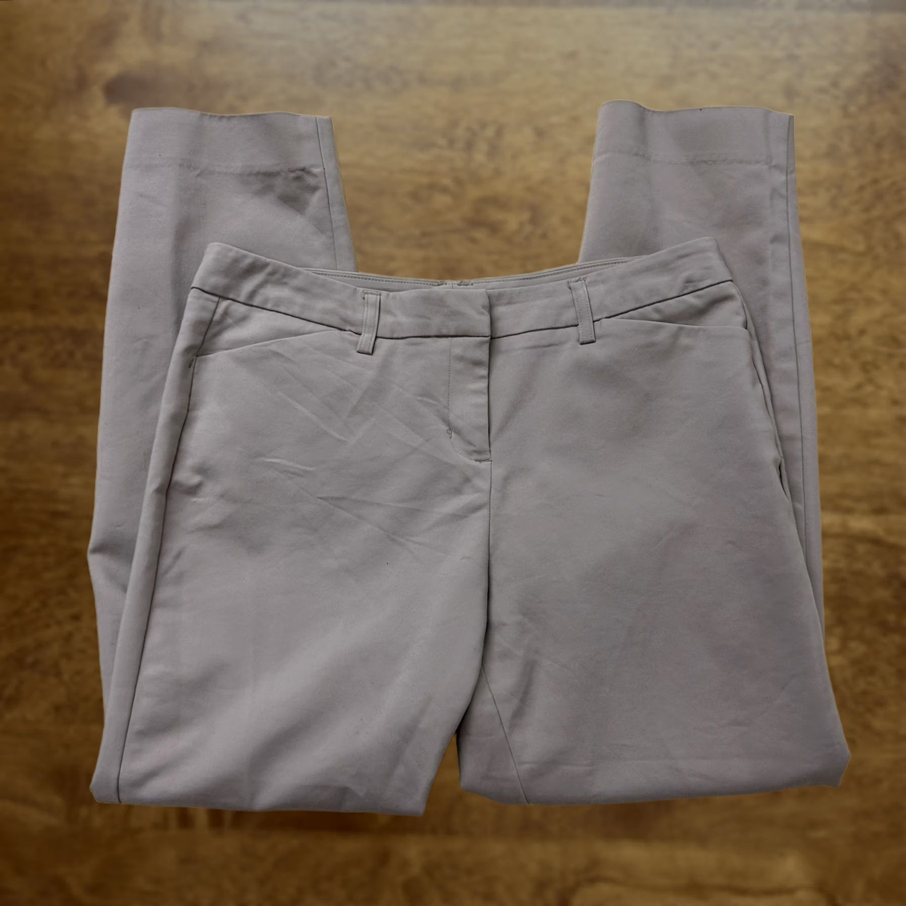 Vintage VINTAGE? No. Philosophy Dress Pants Womens 8 Gray Twill Straight Leg Stretch Career Office Ladies Pants Size 30" / US 8 / IT 44 - 1 Thumbnail