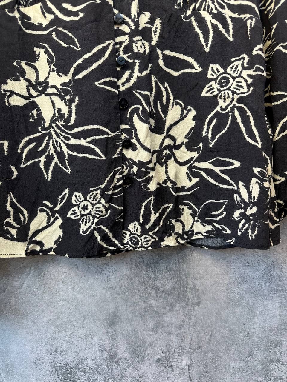 ba&sh RRP 150€ BA&SH Gathered Floral-Print Crepe Blouse Button Size S / US 4 / IT 40 - 8 Thumbnail