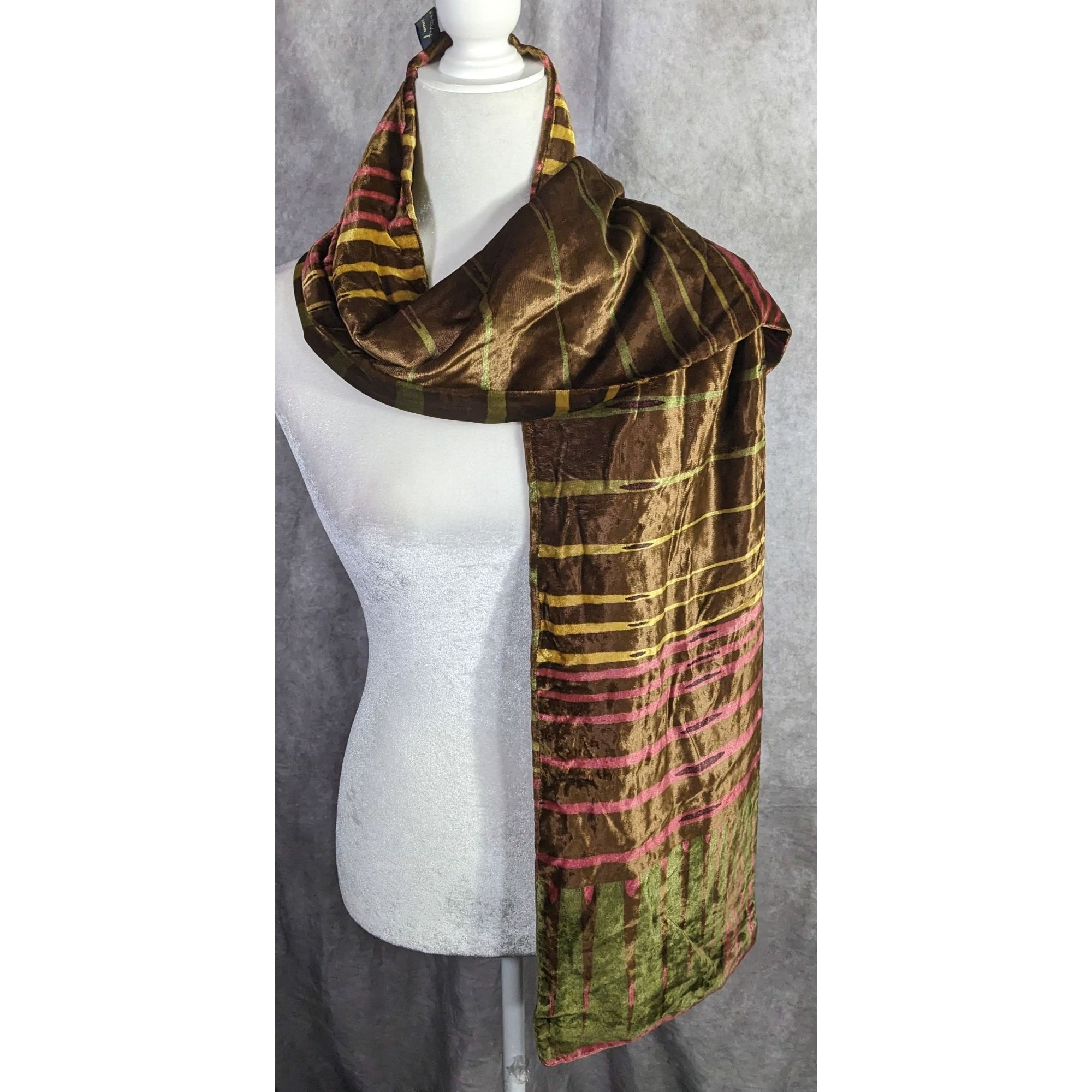 Other Vintage Georgina Von Etzdorf Velvet Scarf Made In England St Size ONE SIZE - 7 Thumbnail