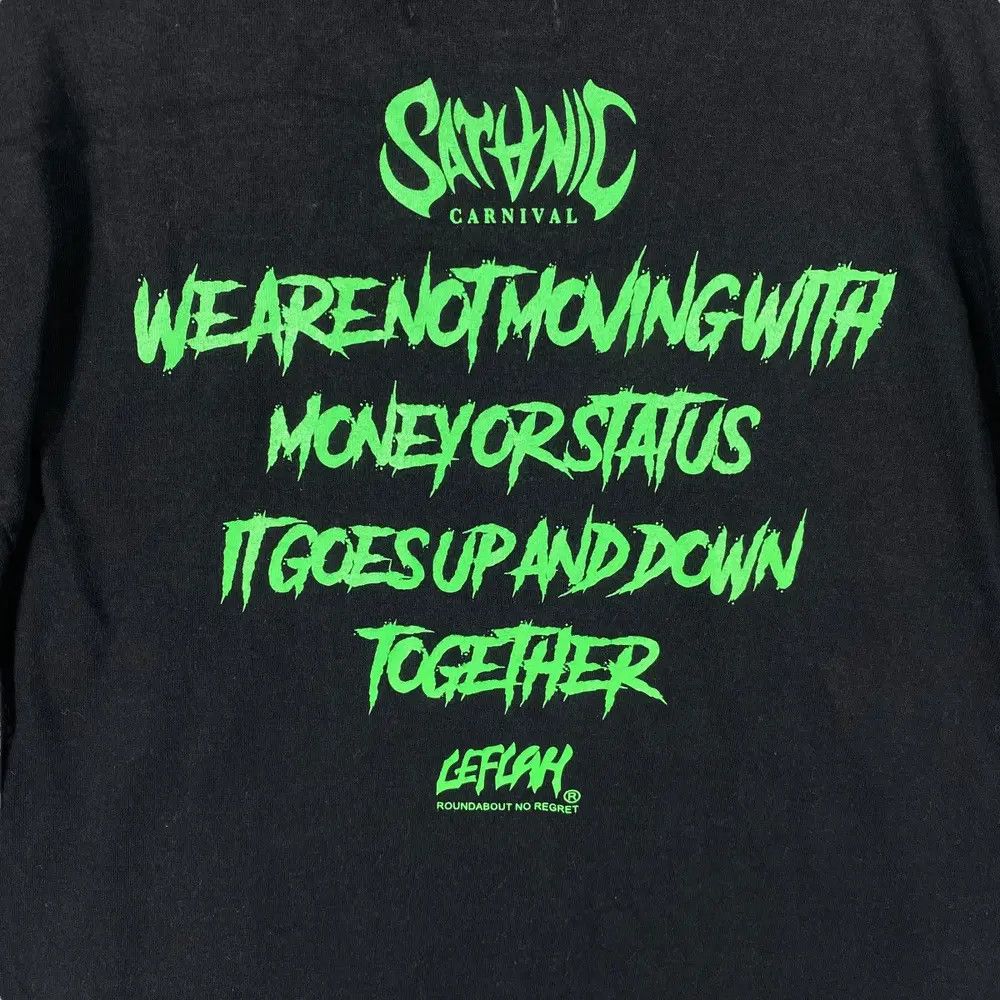 Japanese Brand LEFLAH Satanic Carnival Be Fxxked By Music Tee Shirt Size US XL / EU 56 / 4 - 6 Thumbnail