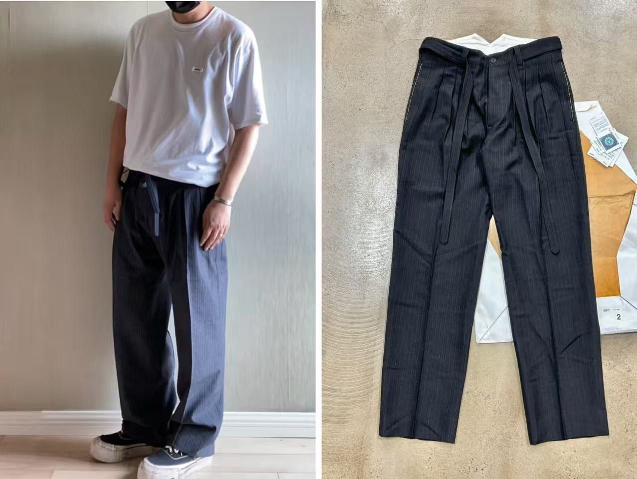 Visvim Visvim 17AW Hakama Wool Striped Pants Size US 26 / EU 42 - 1 Thumbnail