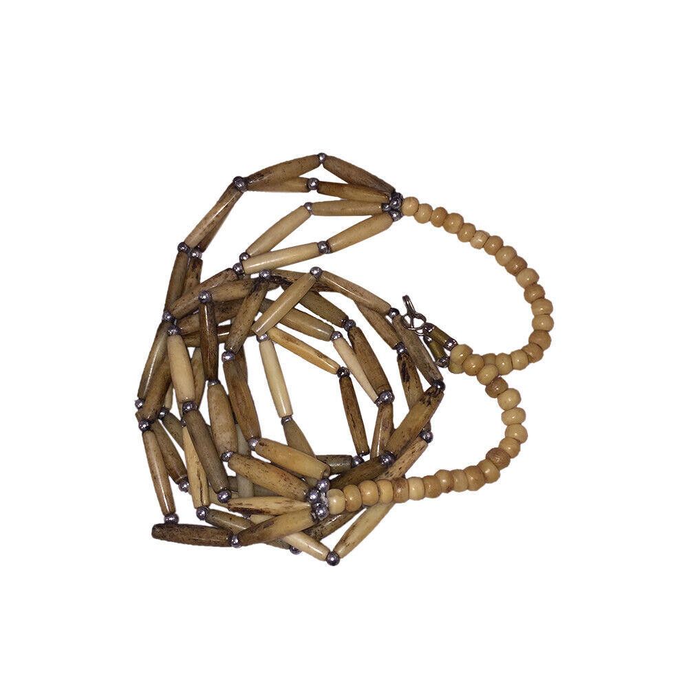 Designer Hand Made Yak Bone Bead Necklace Size ONE SIZE - 5 Thumbnail
