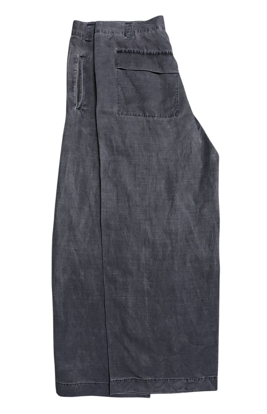 Yohji Yamamoto Y's Yohji Yamamoto Pants Cargo Linne greey Size US 35 - 5 Thumbnail