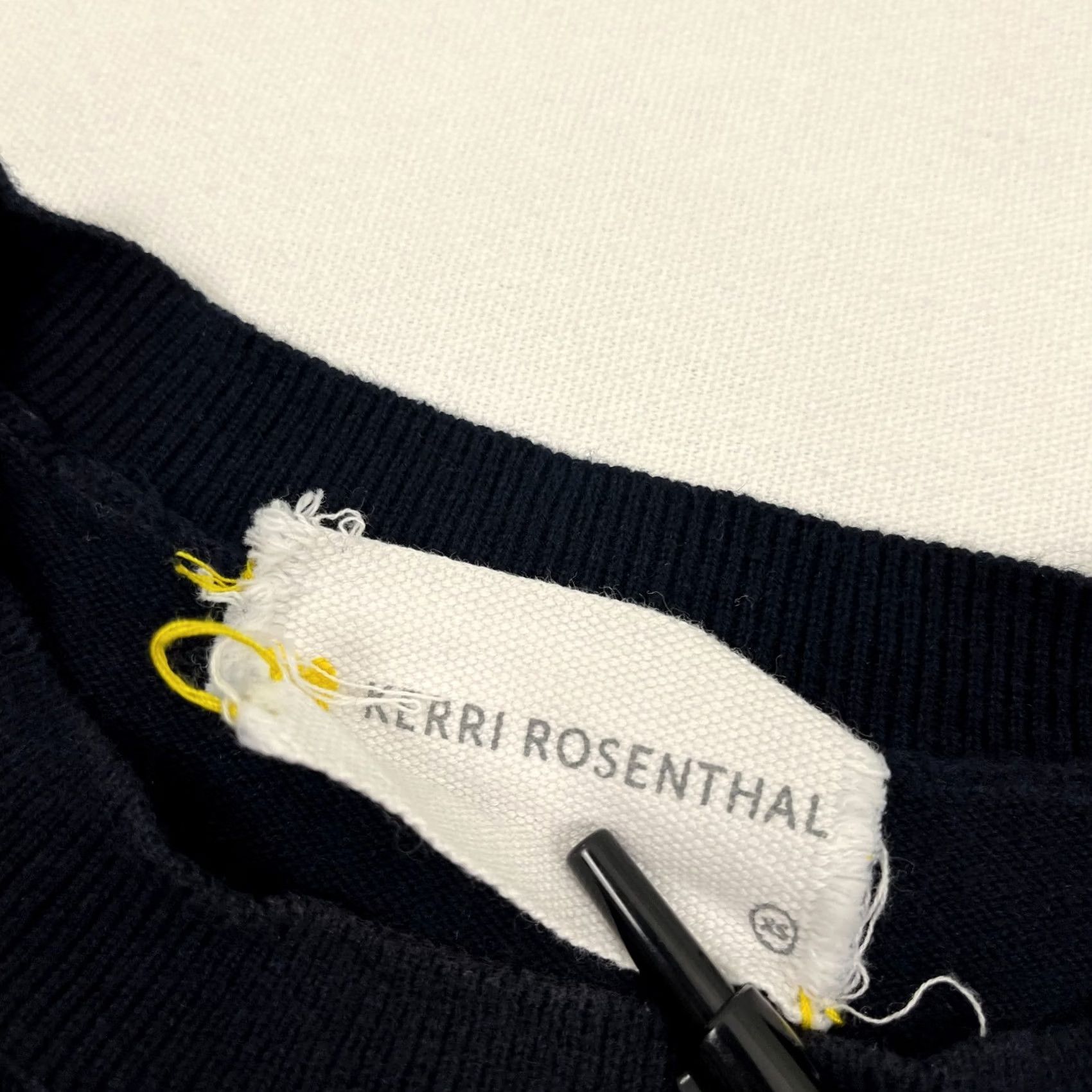 Vintage VINTAGE Kerri Rosenthal Boyfriend Sweater Womens XS Blue Heart Logo Cashmere Cotton Crew Size XS / US 0-2 / IT 36-38 - 3 Thumbnail