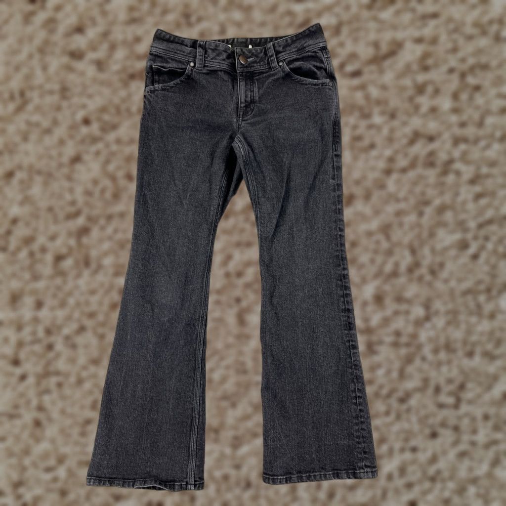 Vintage Cabi Jeans Womens 6 Black Denim Flared Mid Rise 5-Pocket Pockets Cotton Blend Size 28" / US 6 / IT 42 - 1 Thumbnail