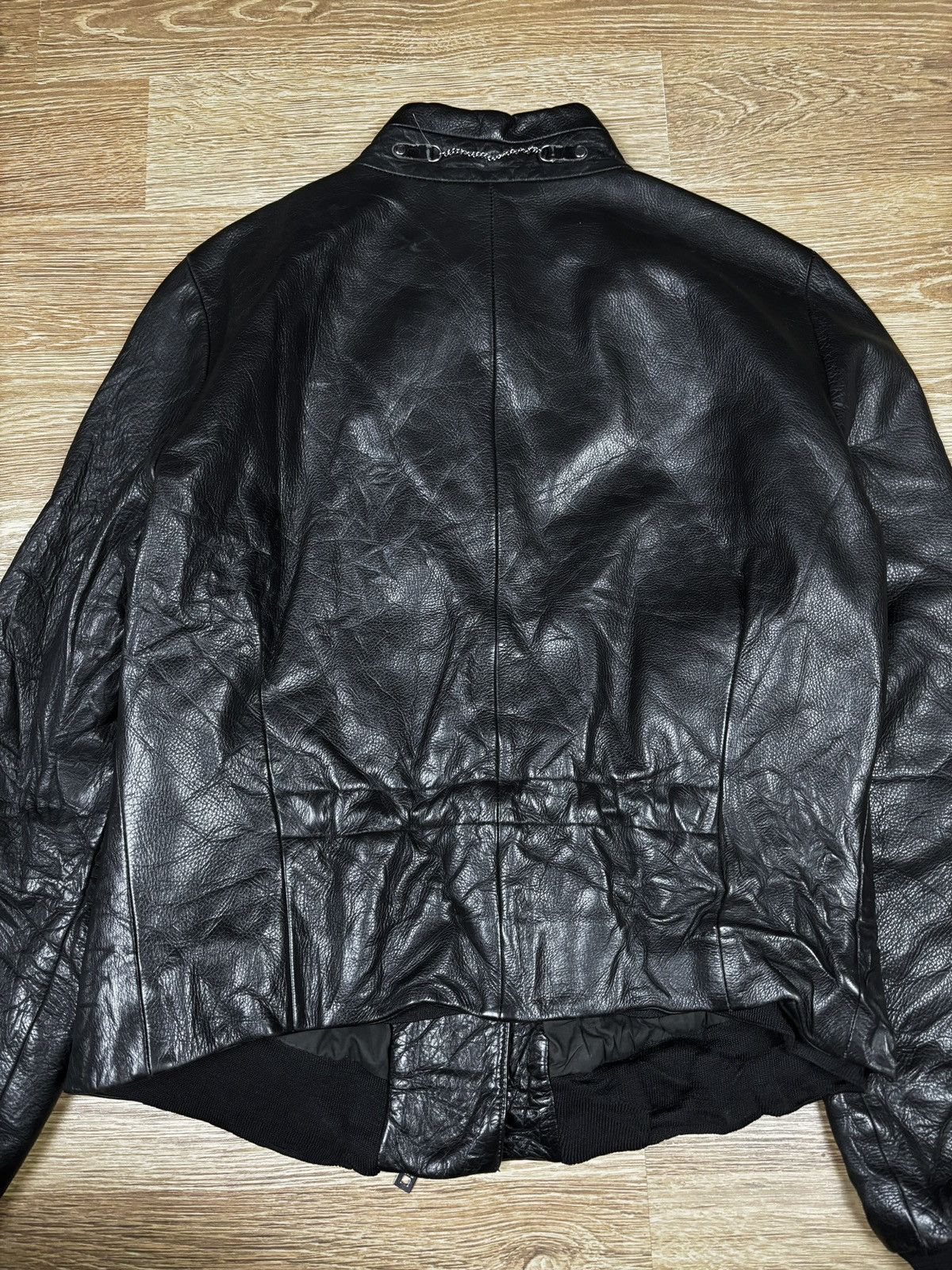 Marithe + Francois Girbaud Marithé François Girbaud FW2002 Asymmetrical Leather Jacket Size M / US 6-8 / IT 42-44 - 7 Thumbnail