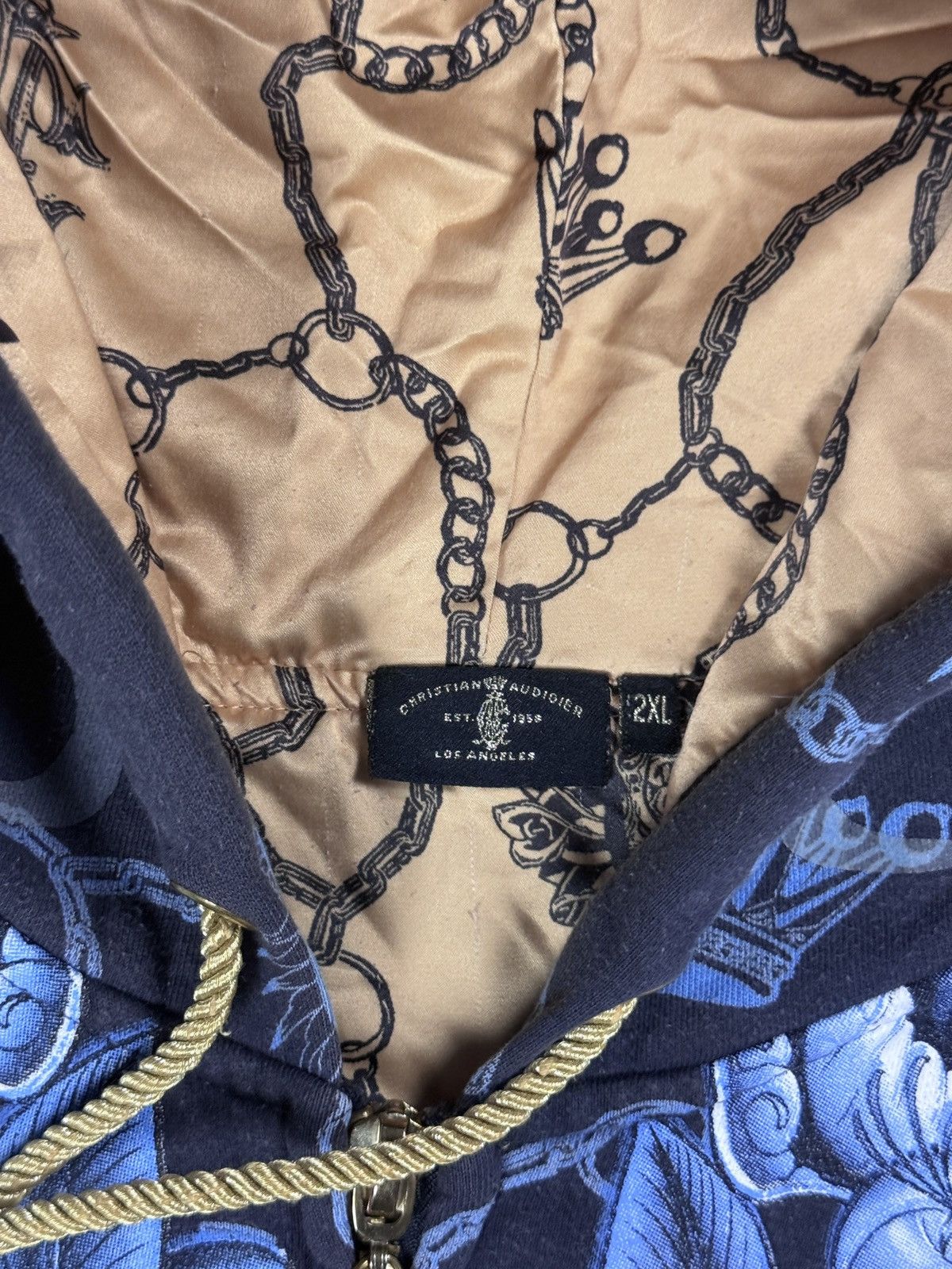 Christian Audigier Christian Audigier gold black vinatage zip hoodie Size US XXL / EU 58 / 5 - 3 Thumbnail