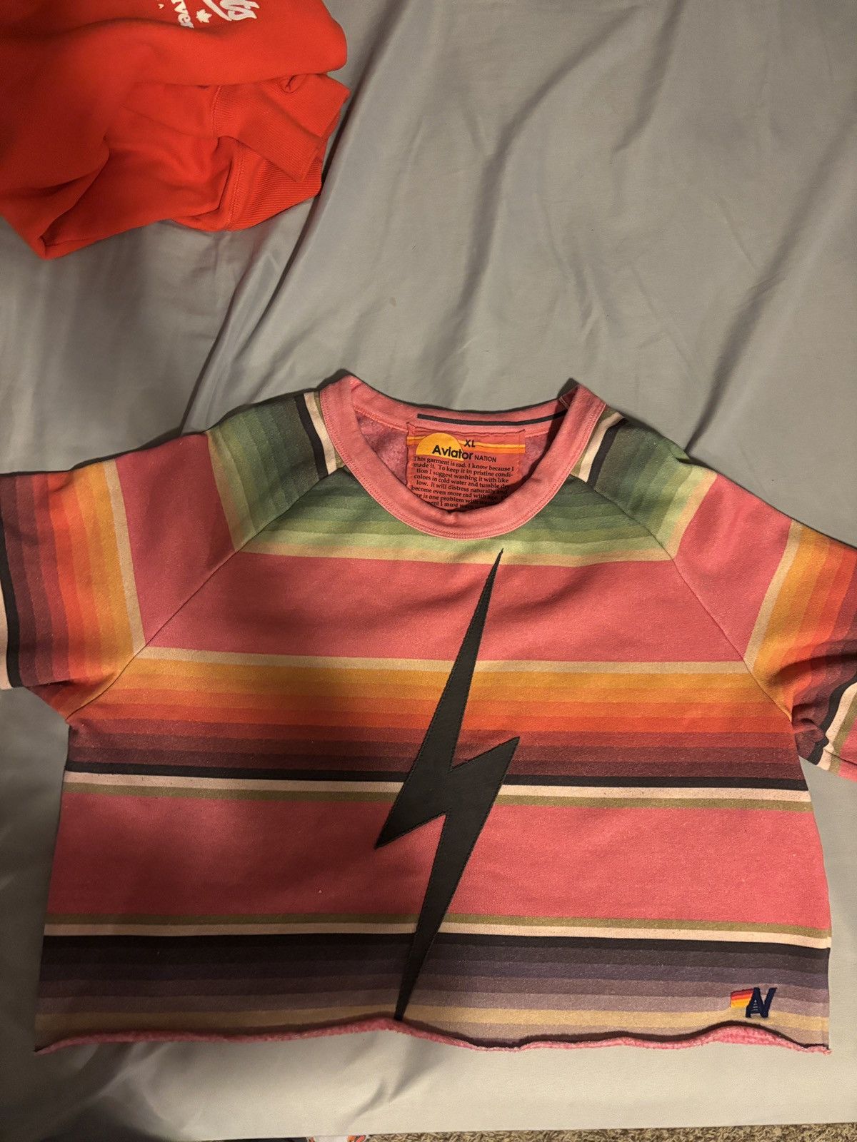 Aviator Nation Aviator Nation Cropped Long Sleeve Pink Pattern Size XL Size XL / US 12-14 / IT 48-50 - 1 Thumbnail
