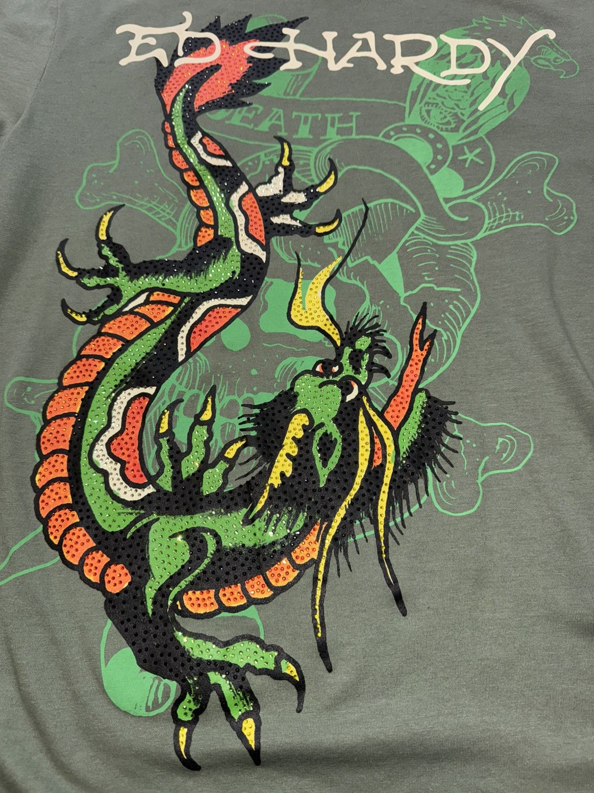 Ed Hardy Ed Hardy large Olive Dragon Tee Size US L / EU 52-54 / 3 - 6 Thumbnail