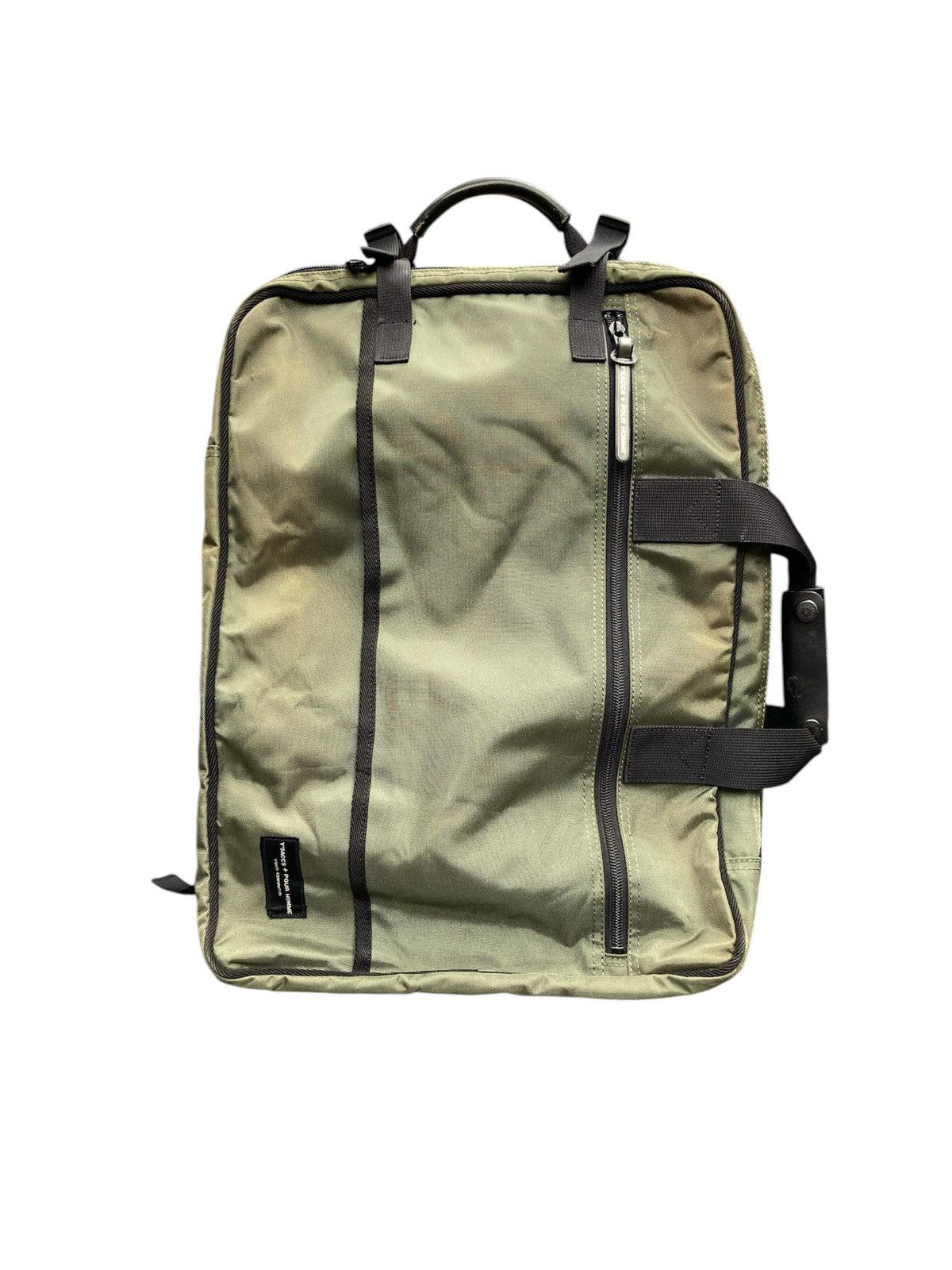 Japanese Brand × Yohji Yamamoto Yohji Yamamoto Y'Ssacs Pour Homme Two Way Briefcase Backpack Size 28 - 8 Thumbnail