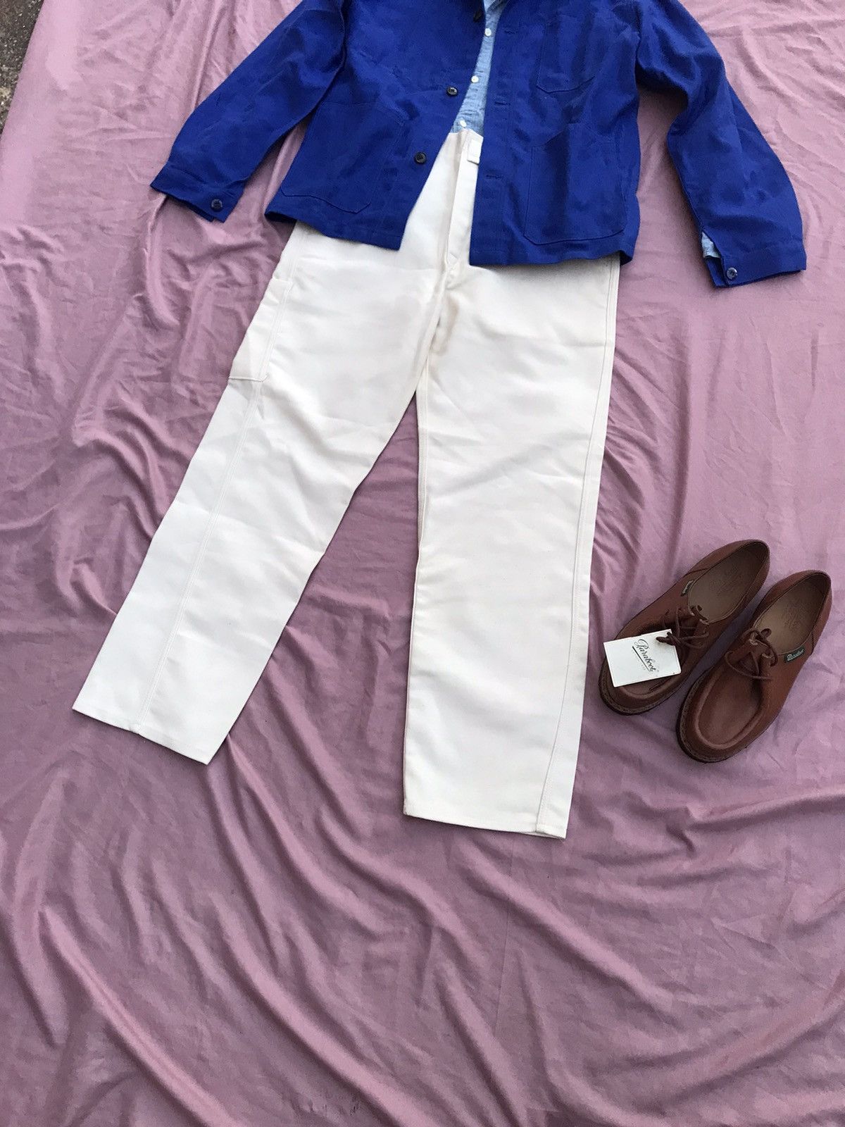Other OFF-WHITE THICK COTTON SATEEN AND FLANNEL CHORE PANTS Size US 35 - 13 Thumbnail