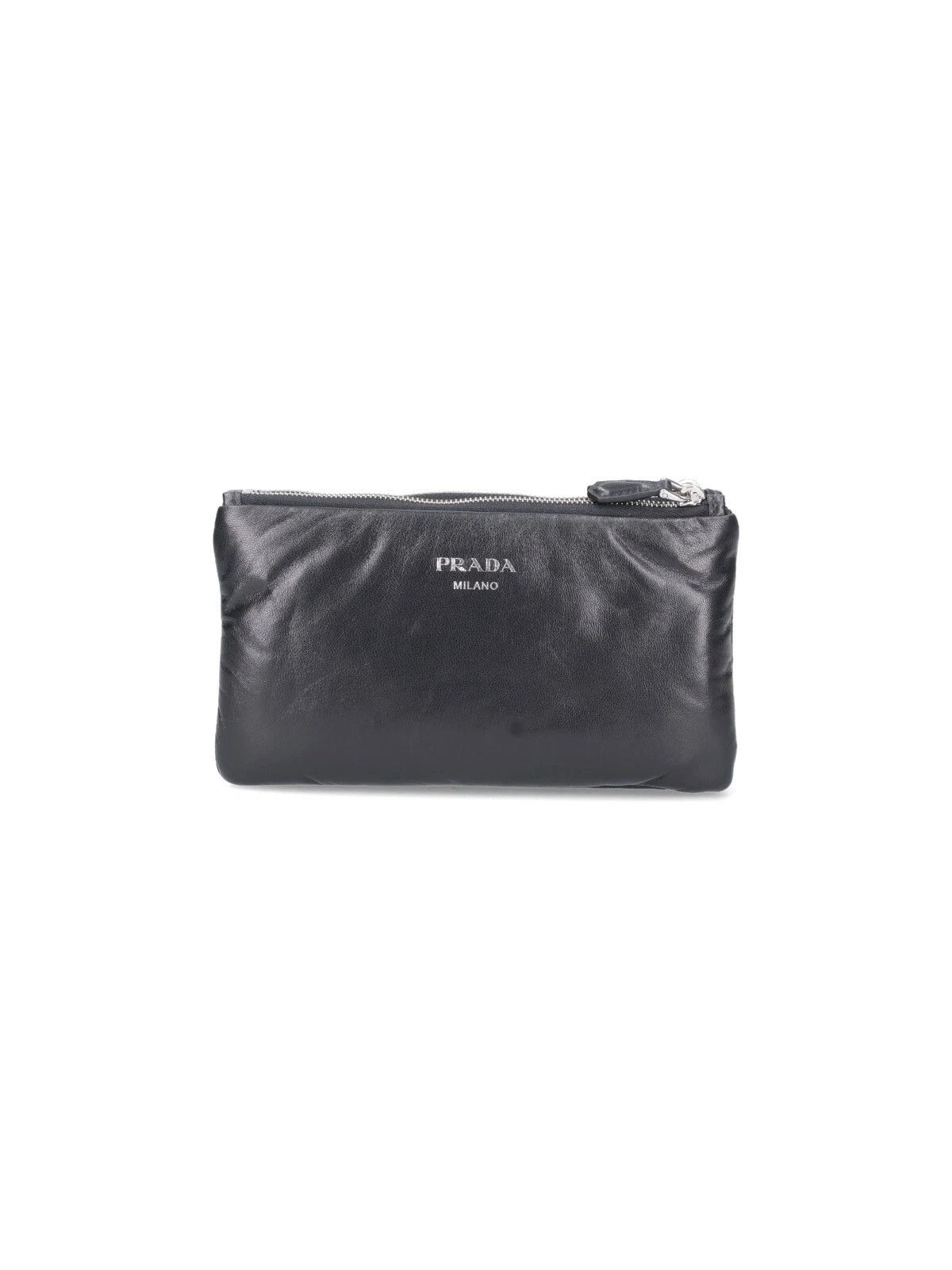 Prada PRADA Black Leather Double Pouch New And Authentic Size ONE SIZE - 3 Thumbnail