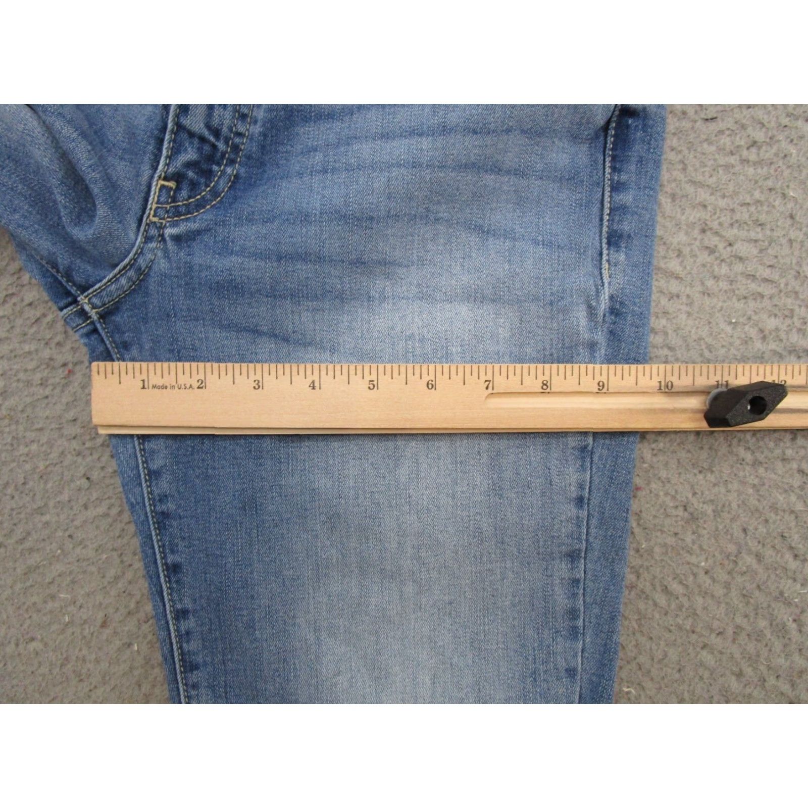 Vintage Kancan Women's Denim Skinny Jeans Size 28 Distressed Stretch Blue Raw Hem Regular Fit 5-Pocket Women Jeans Size 28" / US 6 / IT 42 - 7 Thumbnail
