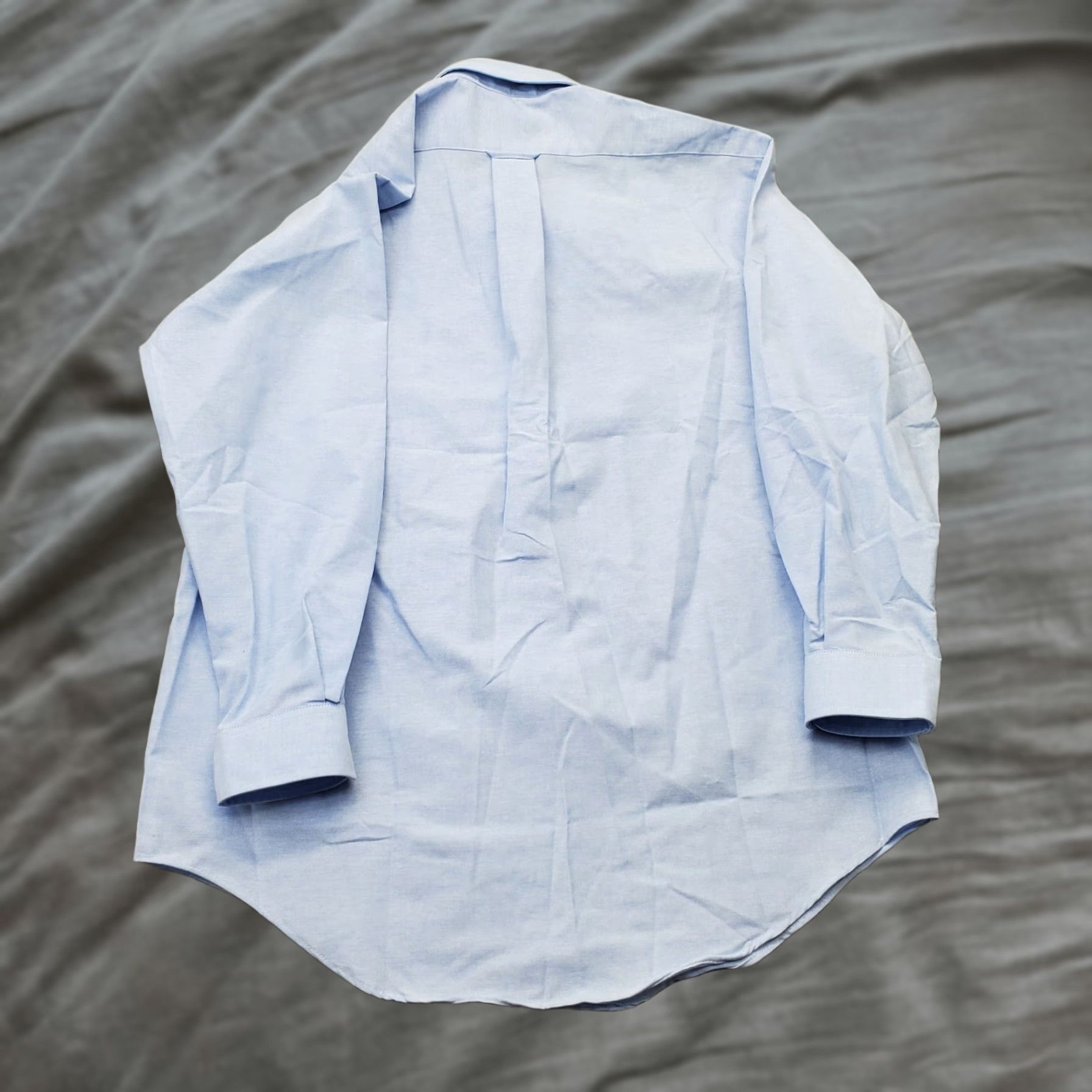 Vintage Windsor Dress Shirt Men 16.5 Blue Wrinkle Free Collar Button Down Formal Size 46R - 1 Thumbnail