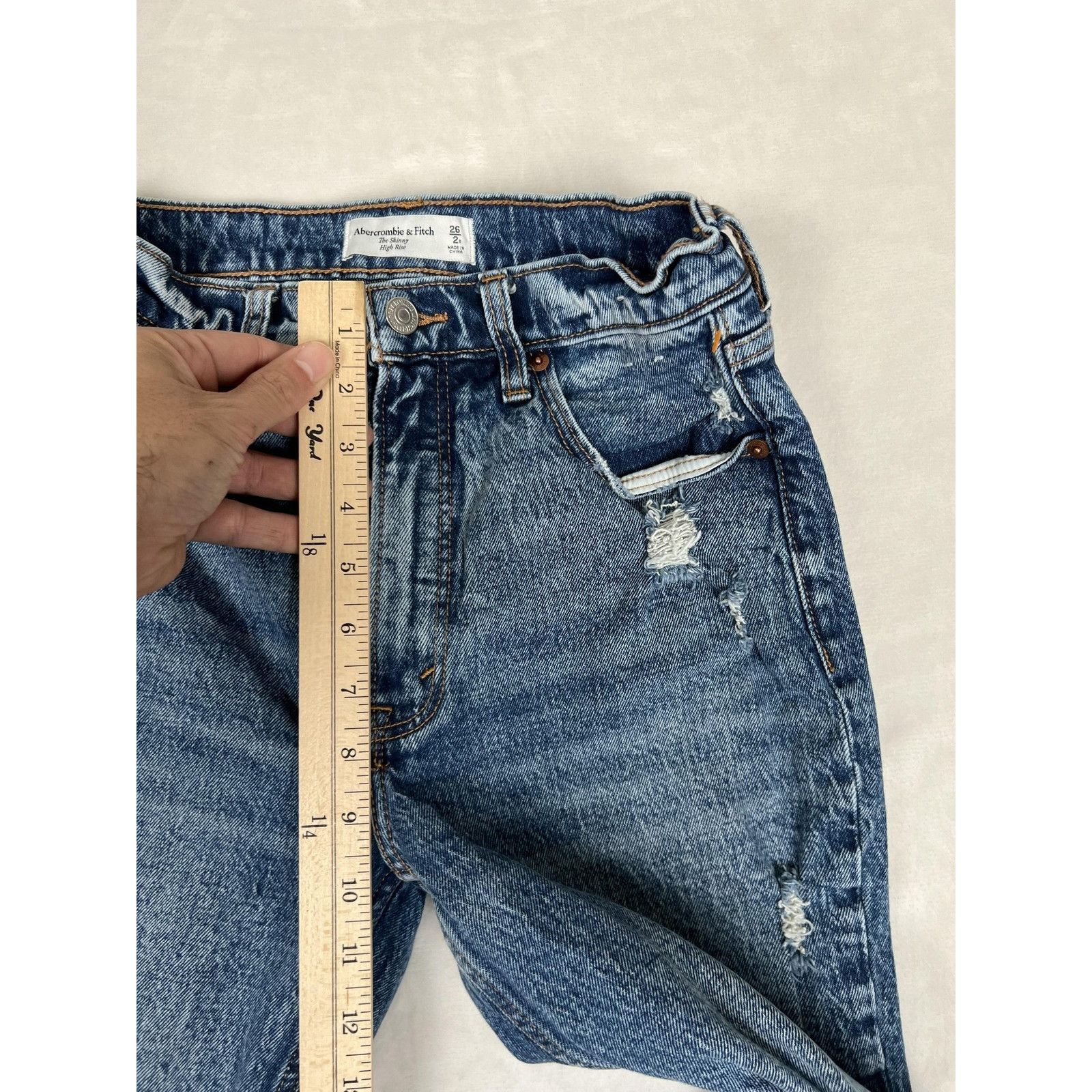 Abercrombie & Fitch Abercrombie & Fitch Jeans Womens 2 26 Blue High Rise The Ski Size 26" / US 2 / IT 38 - 4 Thumbnail
