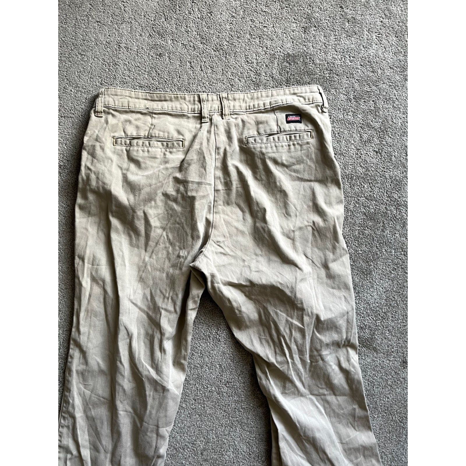 Dickies VINTAGE Dickies Relaxed Chino Pants Chino Women's Pant Regular 12 Beige Khaki Straight 90s Womens Size 34" / US 12 / IT 48 - 2 Thumbnail