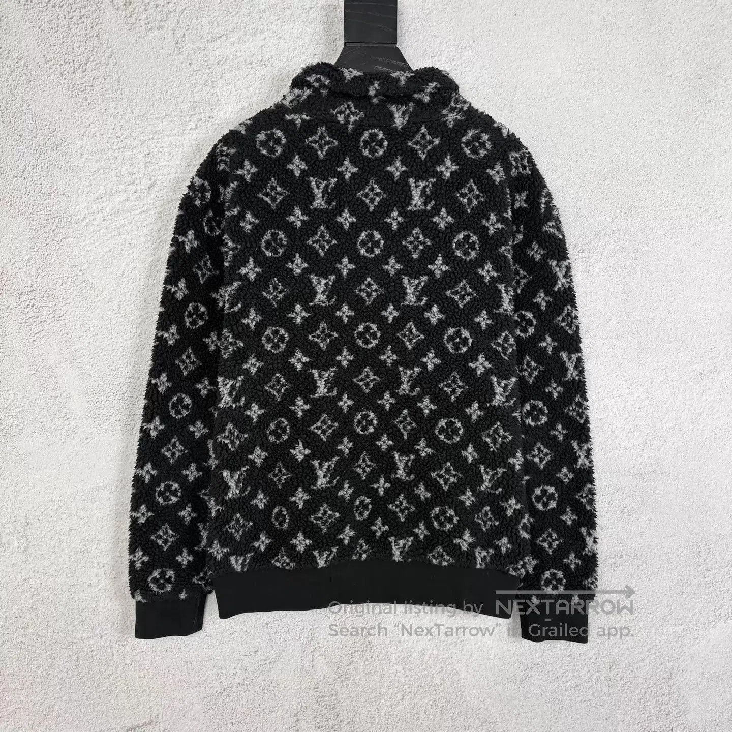 Louis Vuitton Black Fleece Zip-Up Jacket with Monogram Pattern. Size US S / EU 44-46 / 1 - 2 Thumbnail