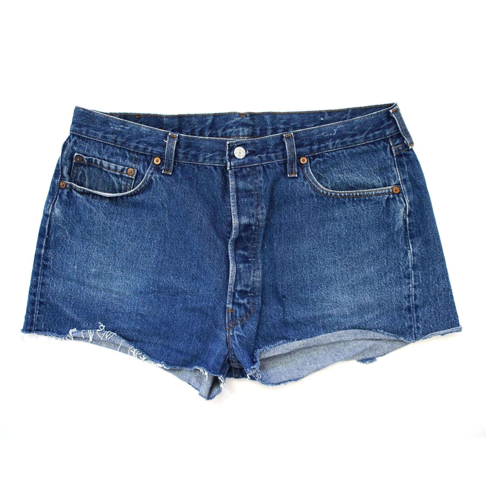 Levi's × Vintage Vintage 80s Levi's 501 Reworked Cutoff Denim Shorts 37 Size US 37 - 1 Thumbnail