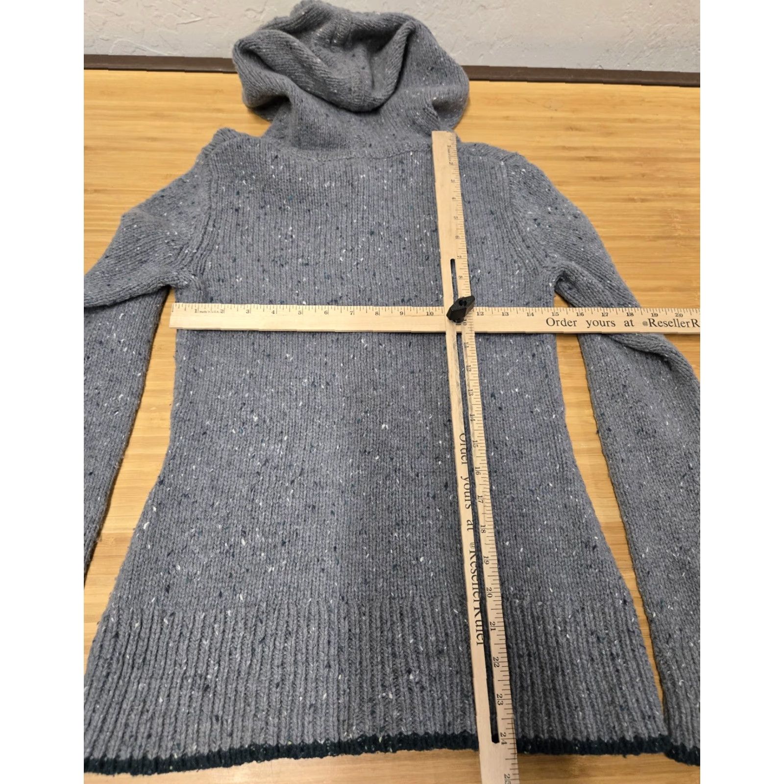 Patagonia Patagonia Sweater Womens Small Gray Lambswool Blend Henley Hoodie Knit Speckled Size S / US 4 / IT 40 - 6 Thumbnail