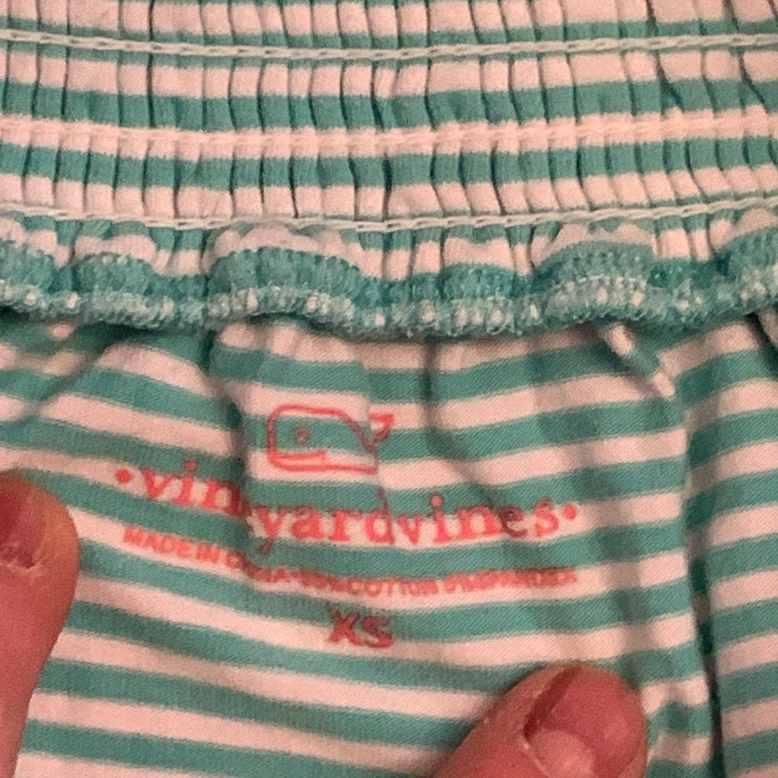 Vineyard Vines striped dress,strapless,elastic neckline