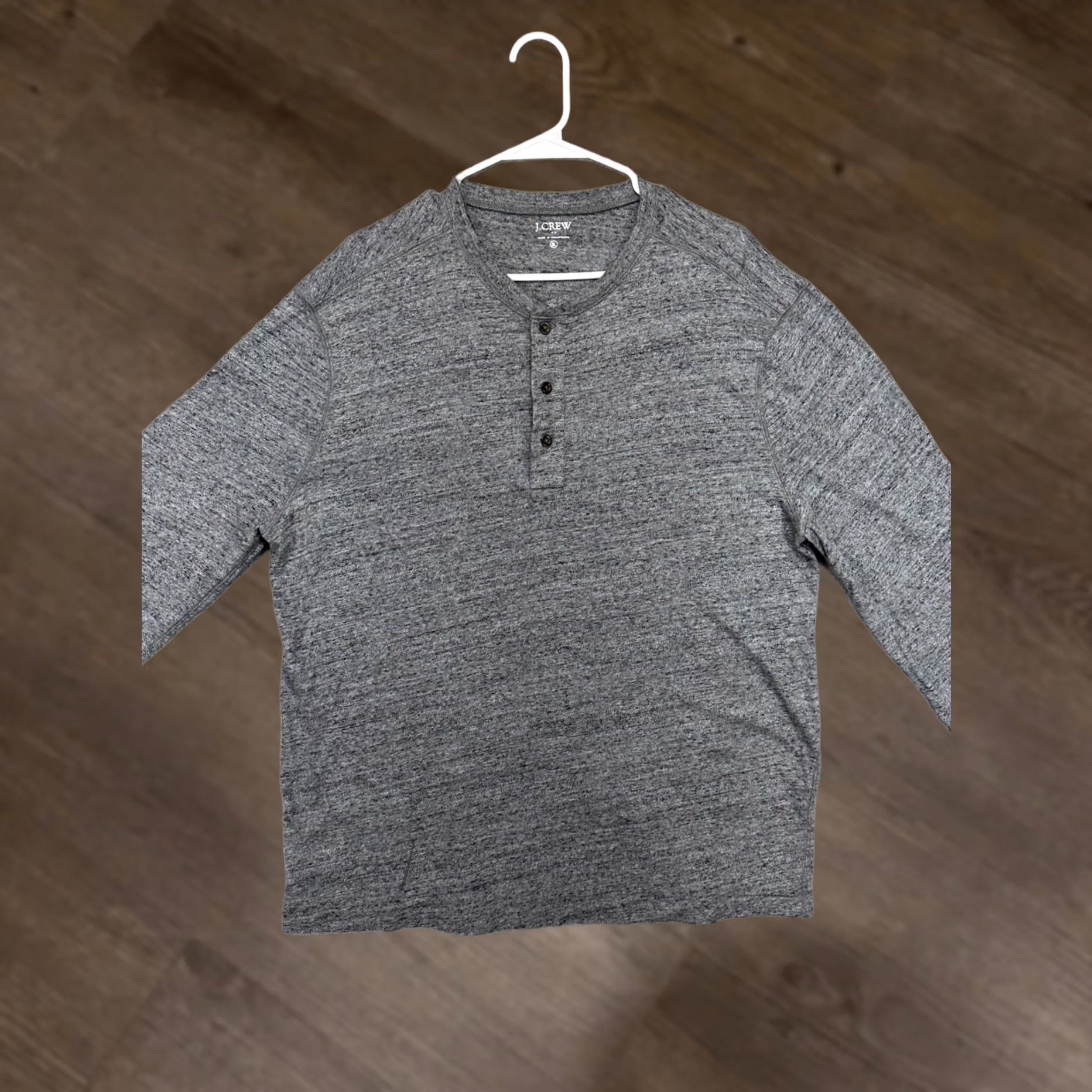 J.Crew J.CREW Pullover Sweatshirt Mens XL Grey Cotton Henley Long Sleeve Regular Fit Sweatshirt Casual Outdoor Walking Men's Size US XL / EU 56 / 4 - 1 Thumbnail