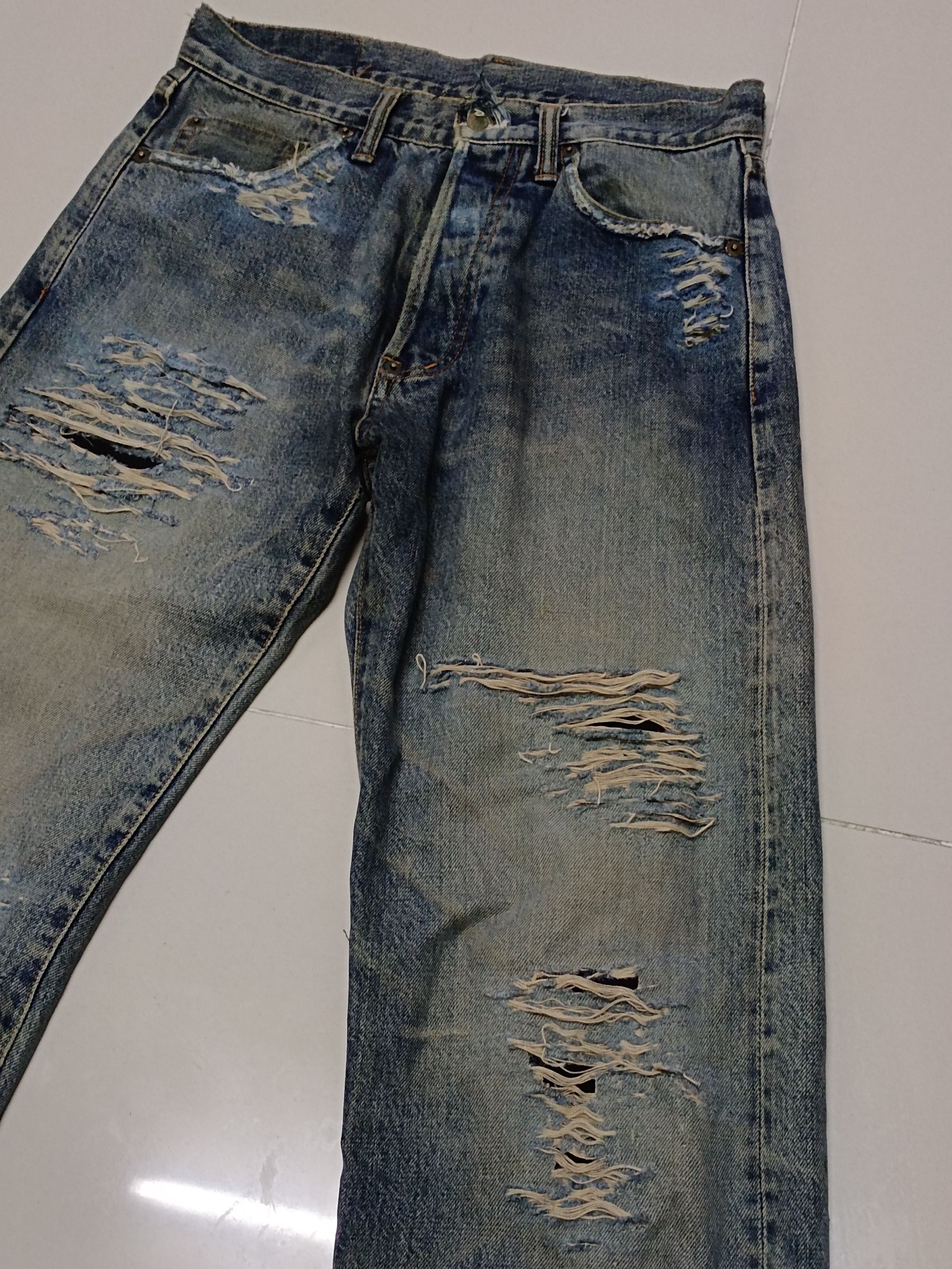 Studio D'Artisan Studio d'artisan D02S Selvedge Distressed Denim Size US 30 / EU 46 - 6 Thumbnail