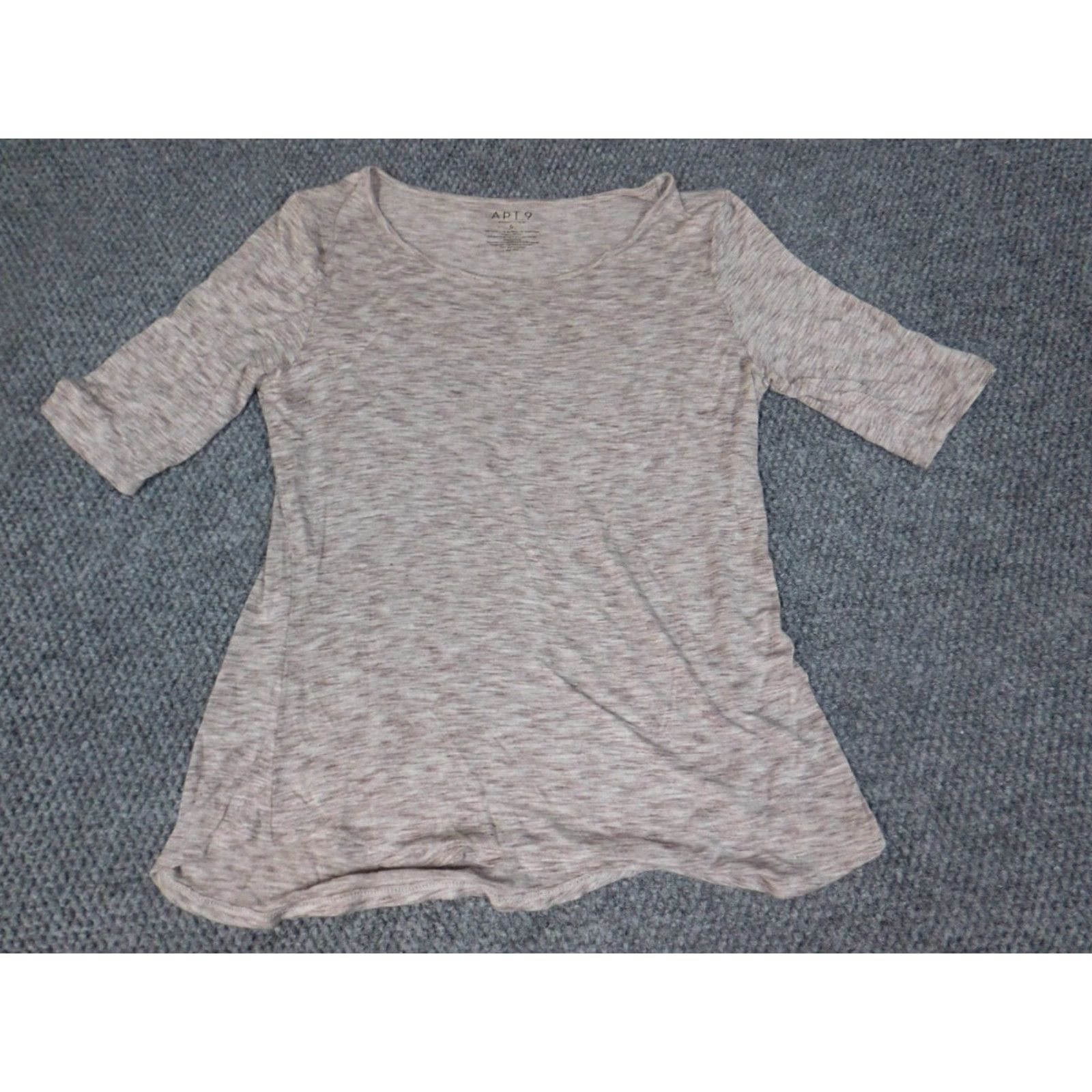 Apt. 9 Apt 9 Blouse Womens Small Pink Short Sleeve Crew Neck Pullover Stretch Rayon Button Casual Regular S Cap Sleeve Size S / US 4 / IT 40 - 2 Thumbnail