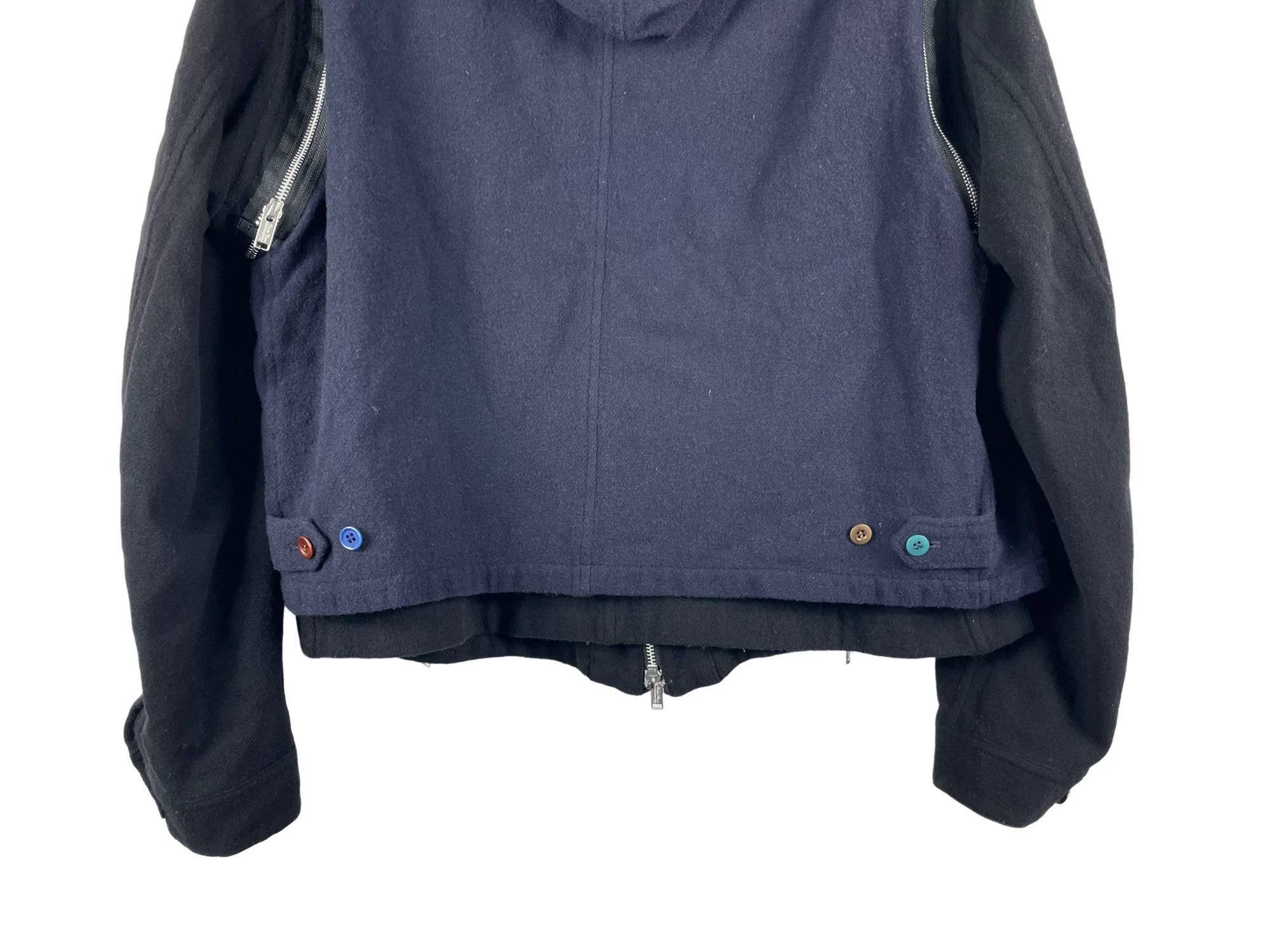 Undercover Undercover 21AW 3-Way Color Blocked Wool Zip Jacket Size US XL / EU 56 / 4 - 4 Thumbnail