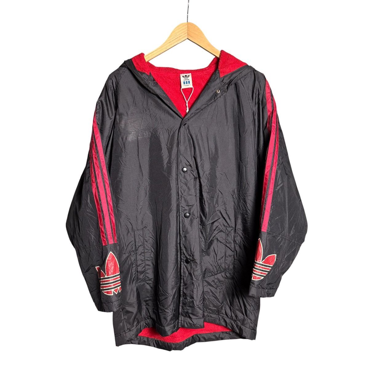 Adidas Vintage 90s Adidas Big Logo Hoodie Jacket Coat / Japan Size US M / EU 48-50 / 2 - 2 Thumbnail