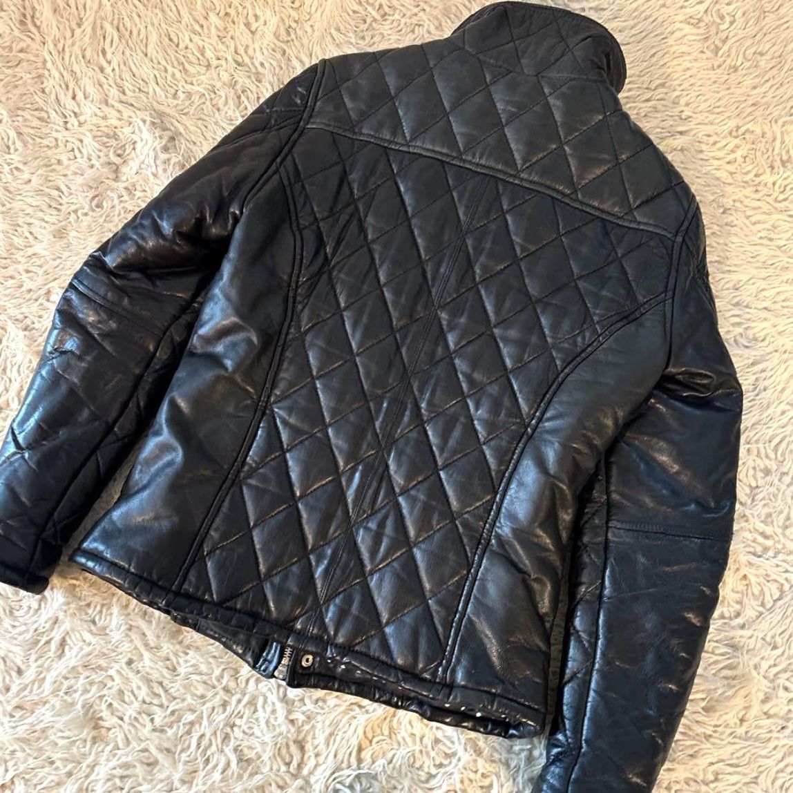 Vintage Vanquish S Sheepskin Quilted Leather Jacket Black Rare Jacket Size US S / EU 44-46 / 1 - 6 Thumbnail