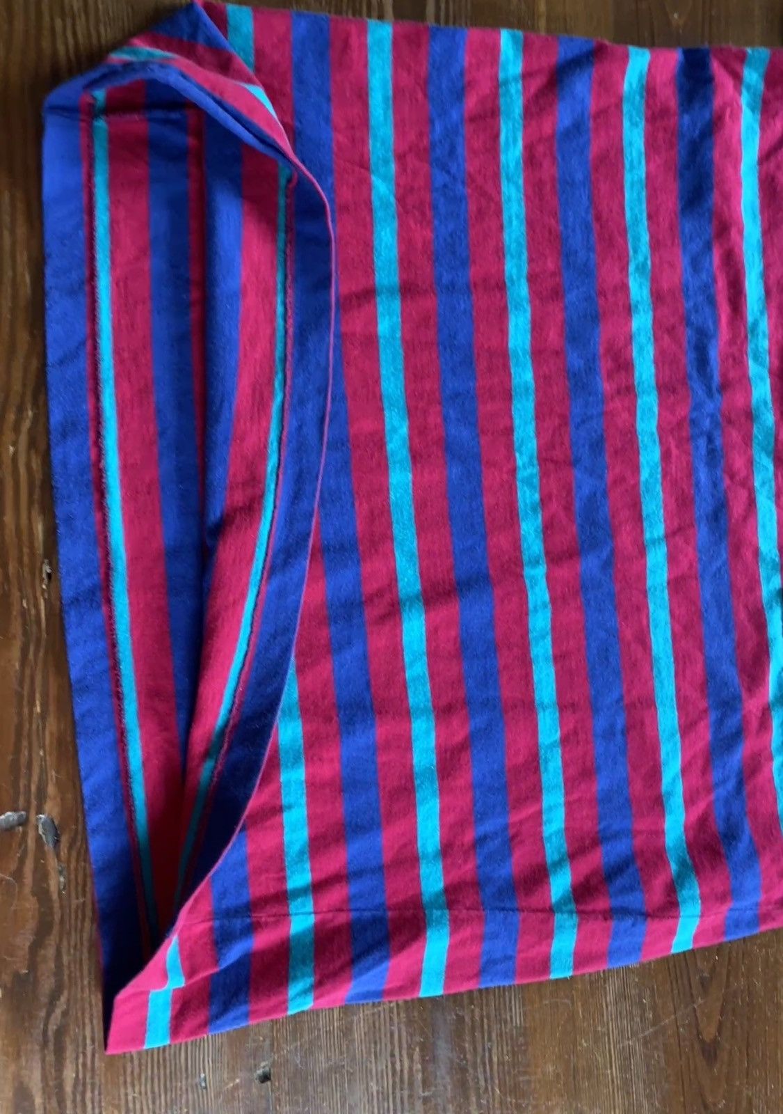 Lands' End Vintage 90’s Lands End Magenta Stripe Single Stitch Tee Size US M / EU 48-50 / 2 - 4 Thumbnail