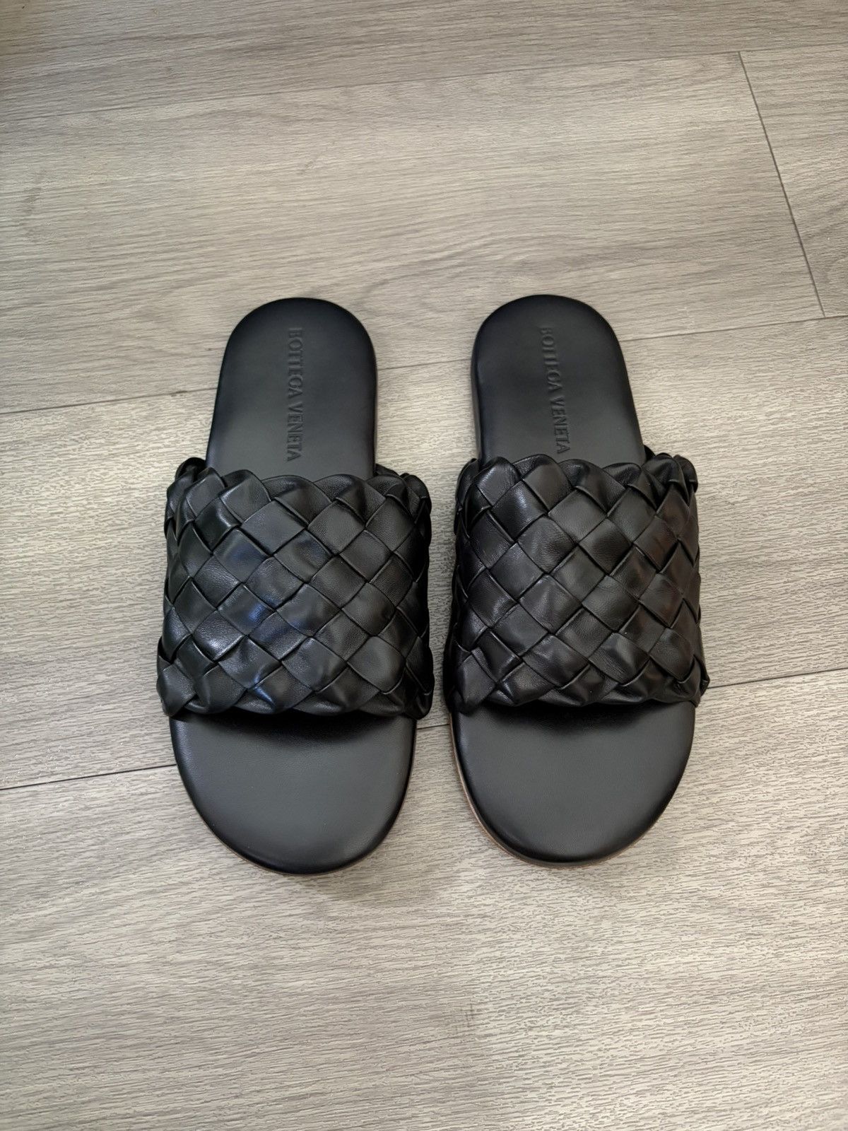 Bottega Veneta Increcciatto Nappa leather woven slides EU41/ US8 Size US 8 / EU 41 - 1 Thumbnail