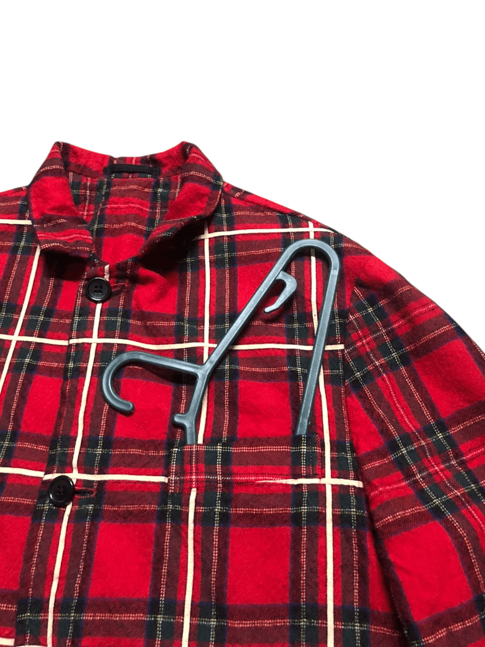Yohji Yamamoto Vintage Yohji Yamamoto Y's For Men Wool Red Plaid Jacket Size US M / EU 48-50 / 2 - 11 Thumbnail