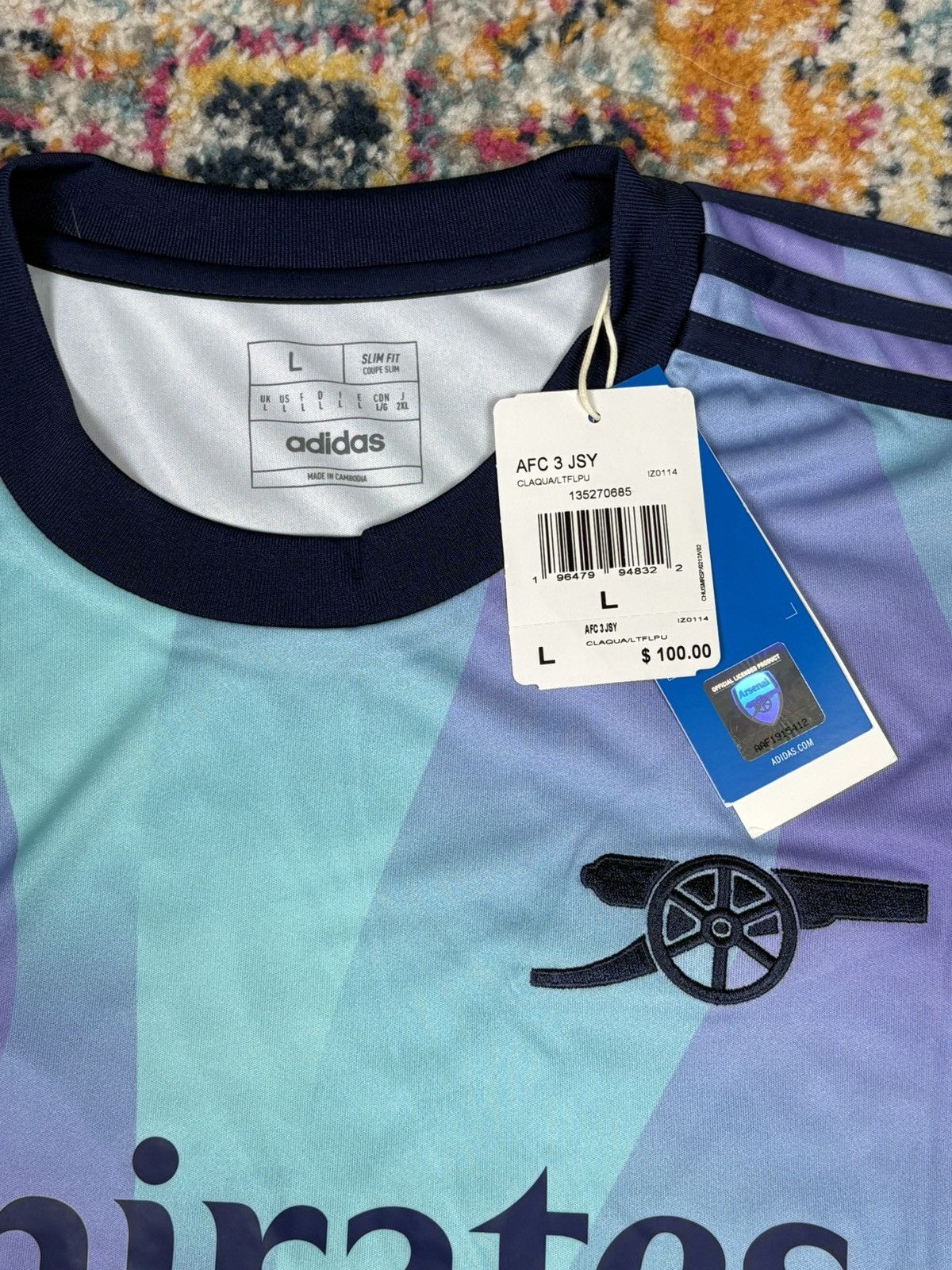 Adidas Adidas arsenal 2022/23 third kit Size US L / EU 52-54 / 3 - 3 Thumbnail