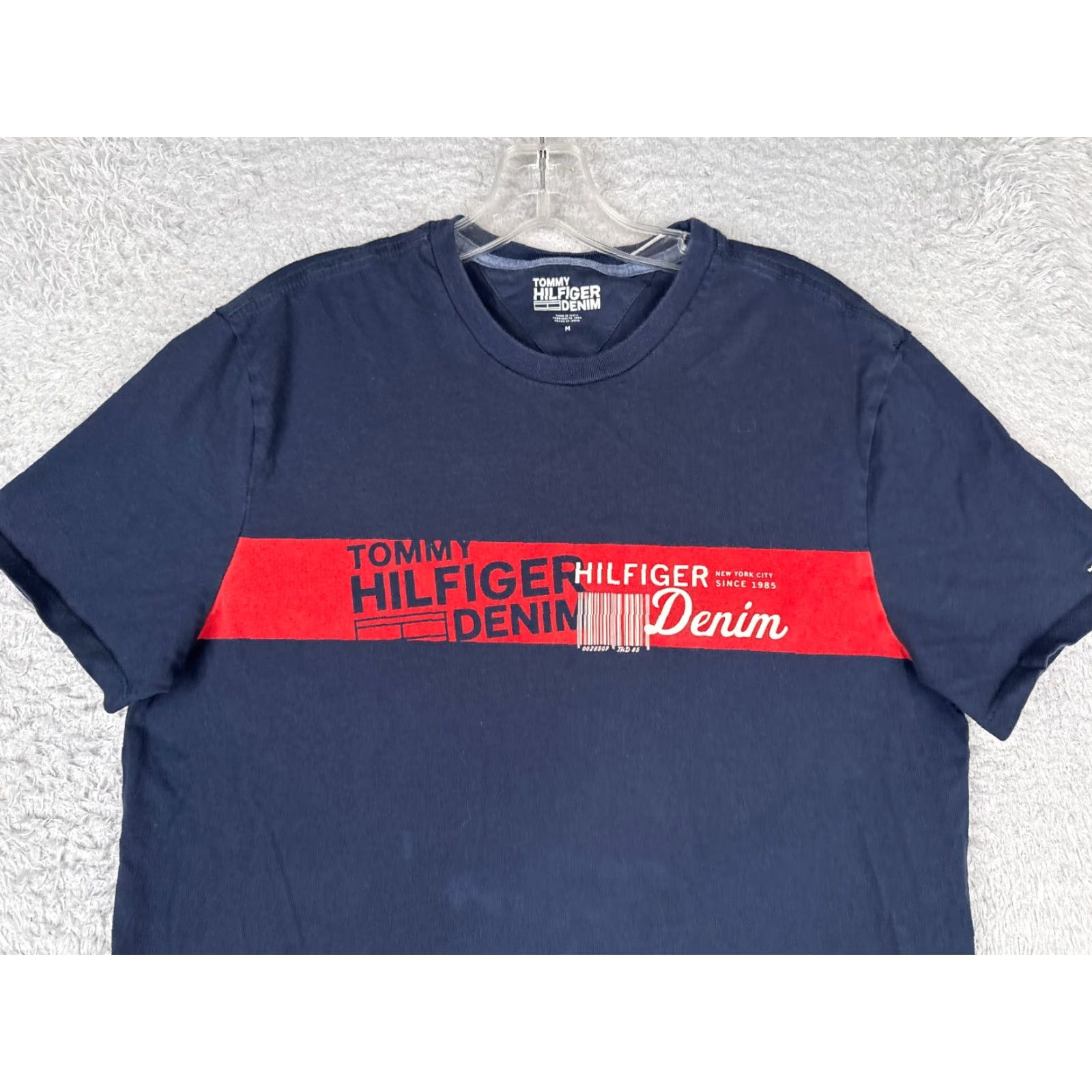 Tommy Hilfiger Tommy Hilfiger Shirt Men Medium Blue Crew Neck 100% Cotton Short Sleeve Size US M / EU 48-50 / 2 - 4 Thumbnail