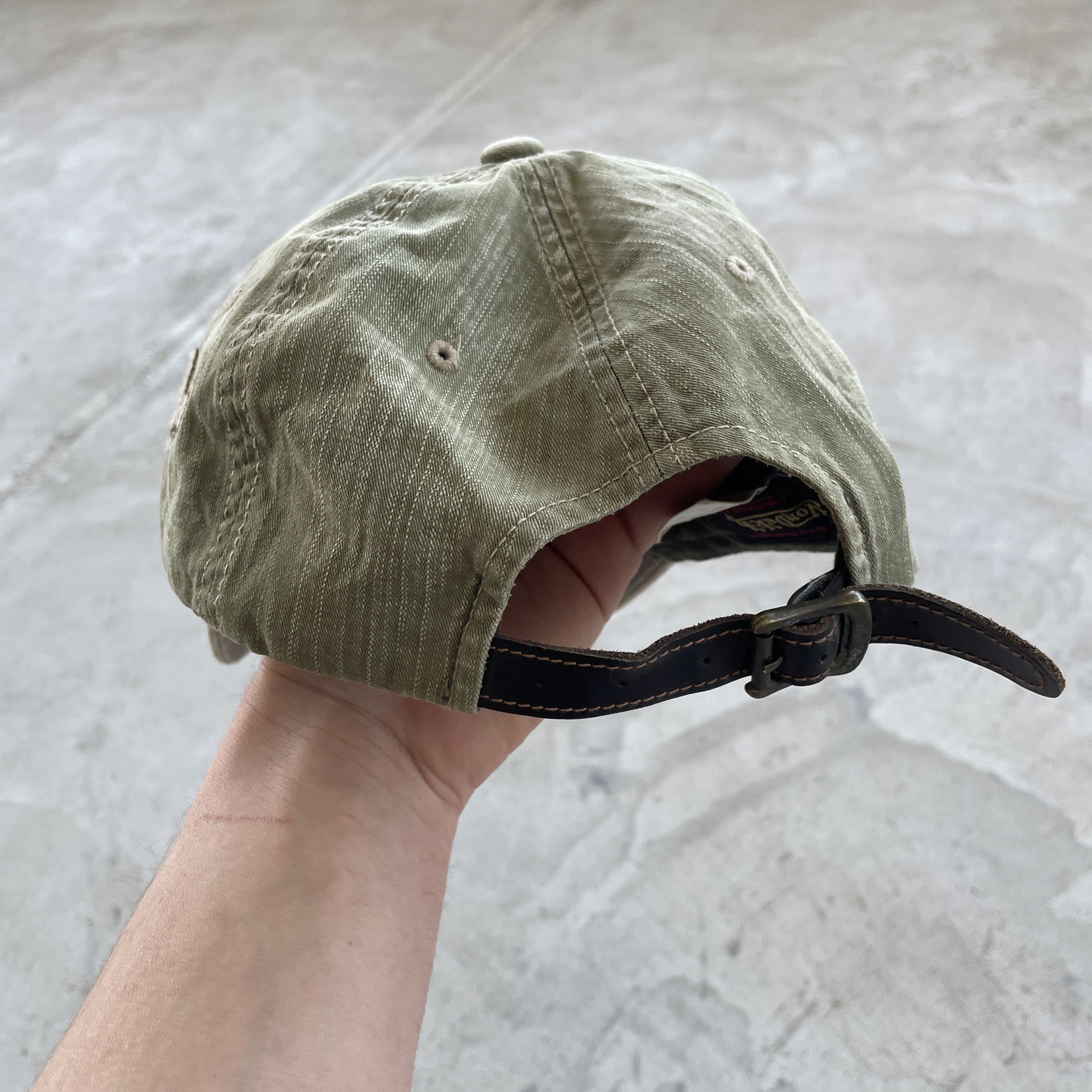 Von Dutch Von Dutch Distressed Khaki Green Brown Hat Cap Vintage Size ONE SIZE - 4 Thumbnail