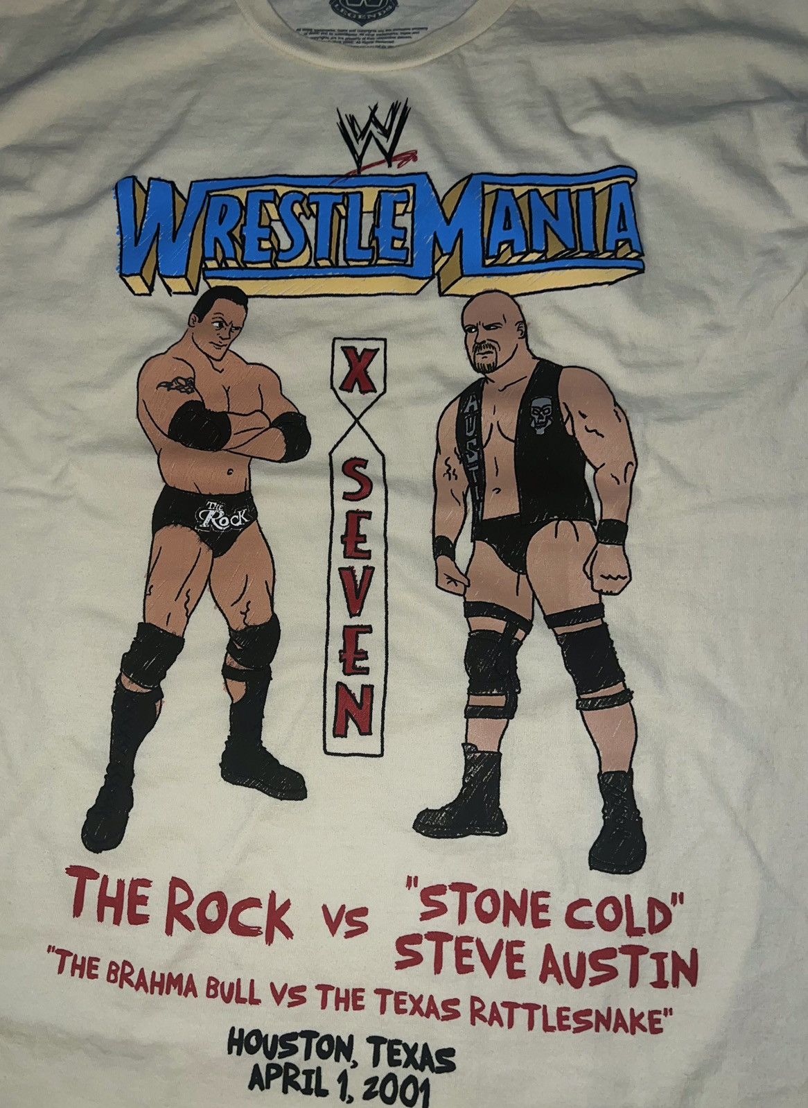 WWE WWE WRESTLEMANIA X SEVEN T-SHIRT Size US L / EU 52-54 / 3 - 6 Thumbnail