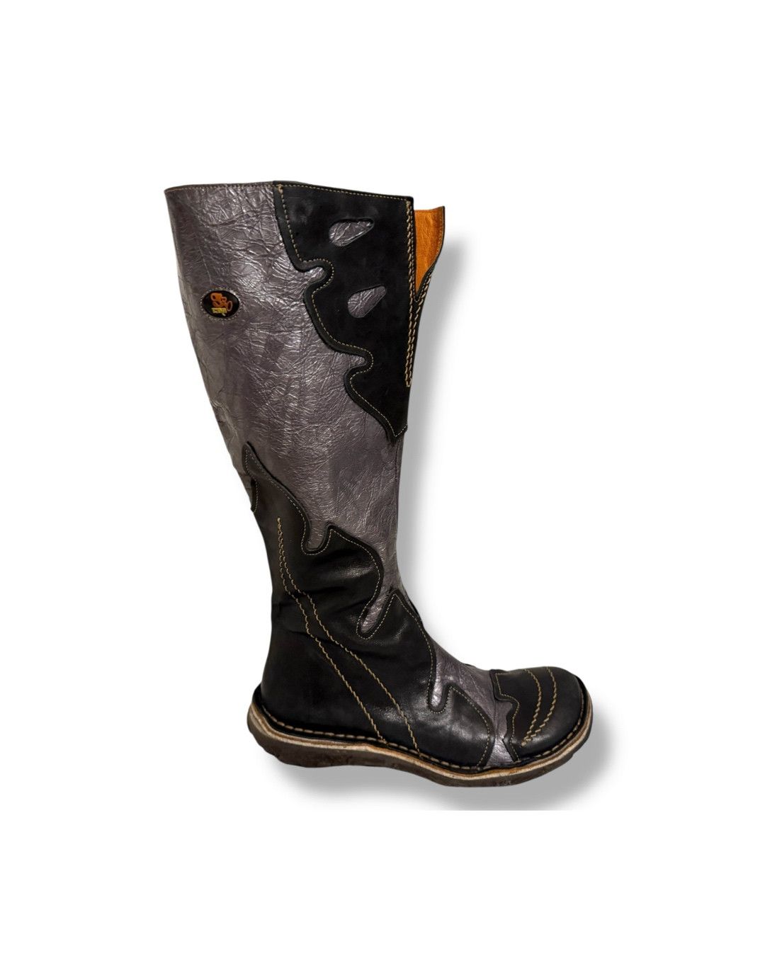 Vintage Y2K EJECT Vintage Leather Knee High Boots EU38 Size US 8 / IT 38 - 3 Thumbnail