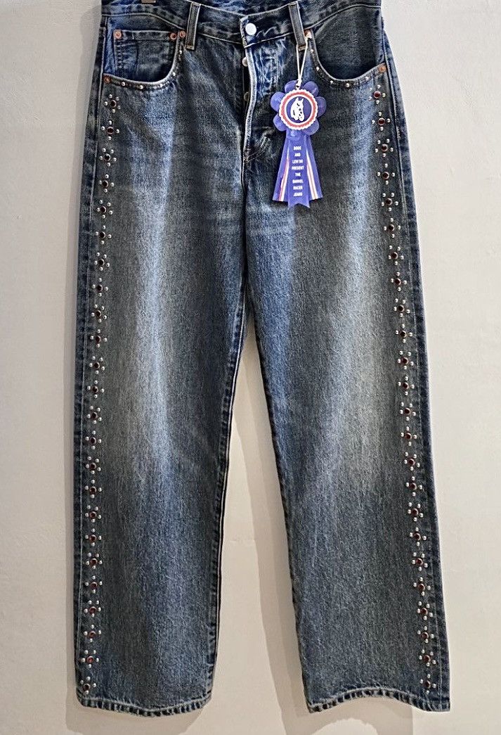 Bode Bode x Levis Barrel Racer Studded Denim Jeans 30 [NEW] Size US 30 / EU 46 - 3 Thumbnail