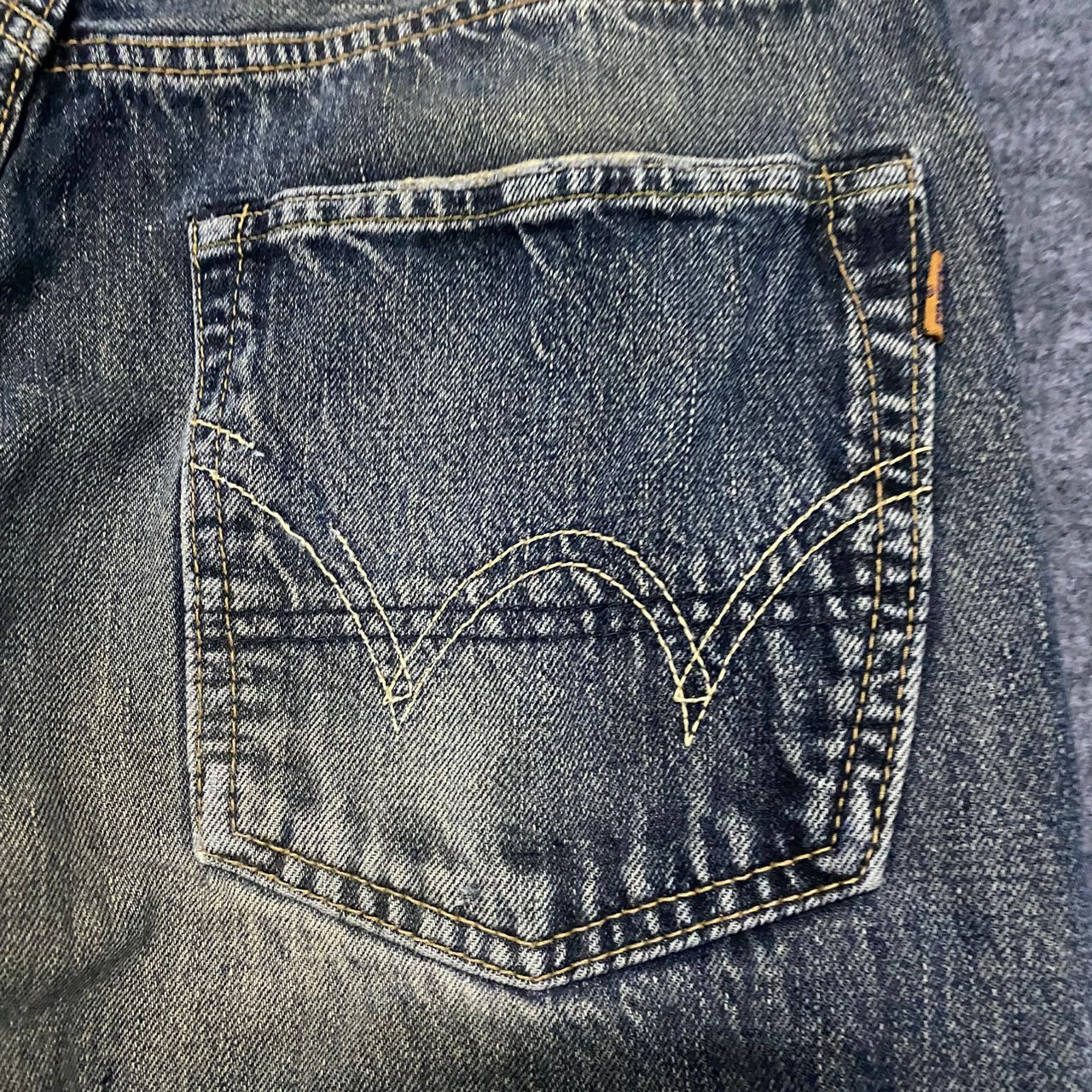 Edwin Vintage Edwin 505 Selvegde Redline Distressed Denim Size US 33 - 12 Thumbnail