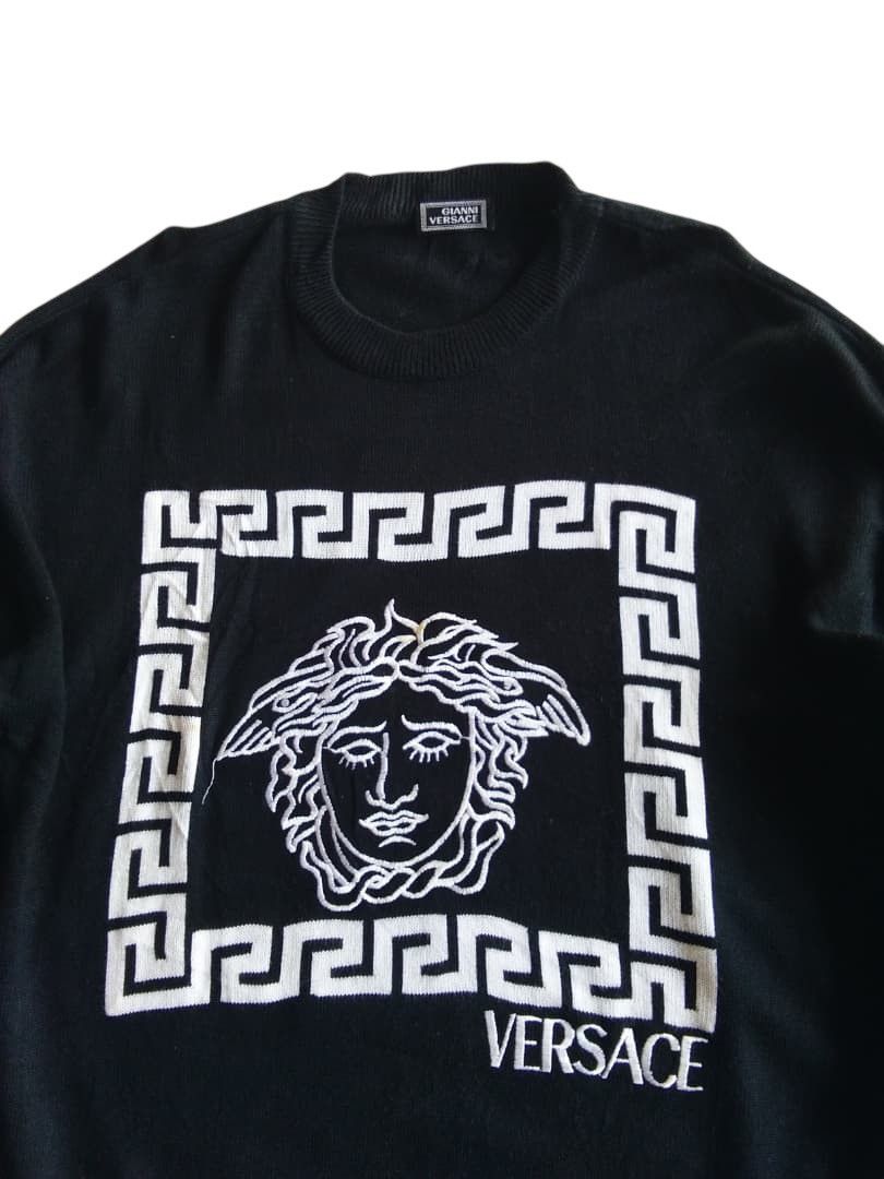 Versace VINTAGE GIANNI VERSACE BIG LOGO KNITWEAR SWITSHIRT Size US M / EU 48-50 / 2 - 6 Thumbnail