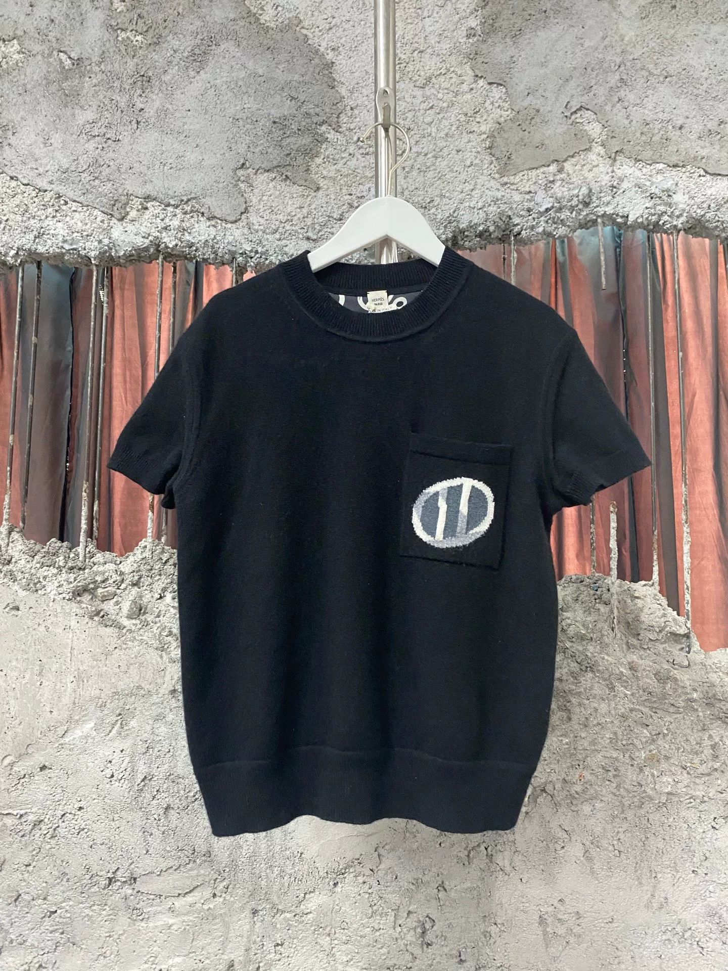 Hermes Hermes Black Knit Short Sleeve Top Size US S / EU 44-46 / 1 - 1 Thumbnail