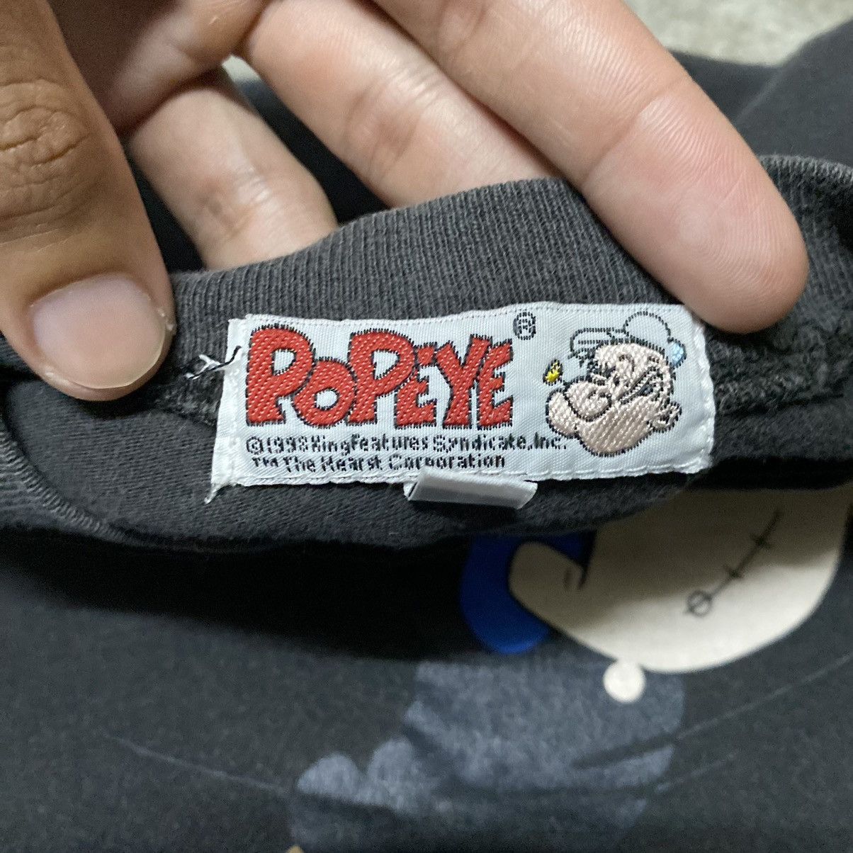 Cartoon Network × Vintage Vintage 90s Popeye The Sailor Cartoon T Shirt Size US M / EU 48-50 / 2 - 3 Thumbnail