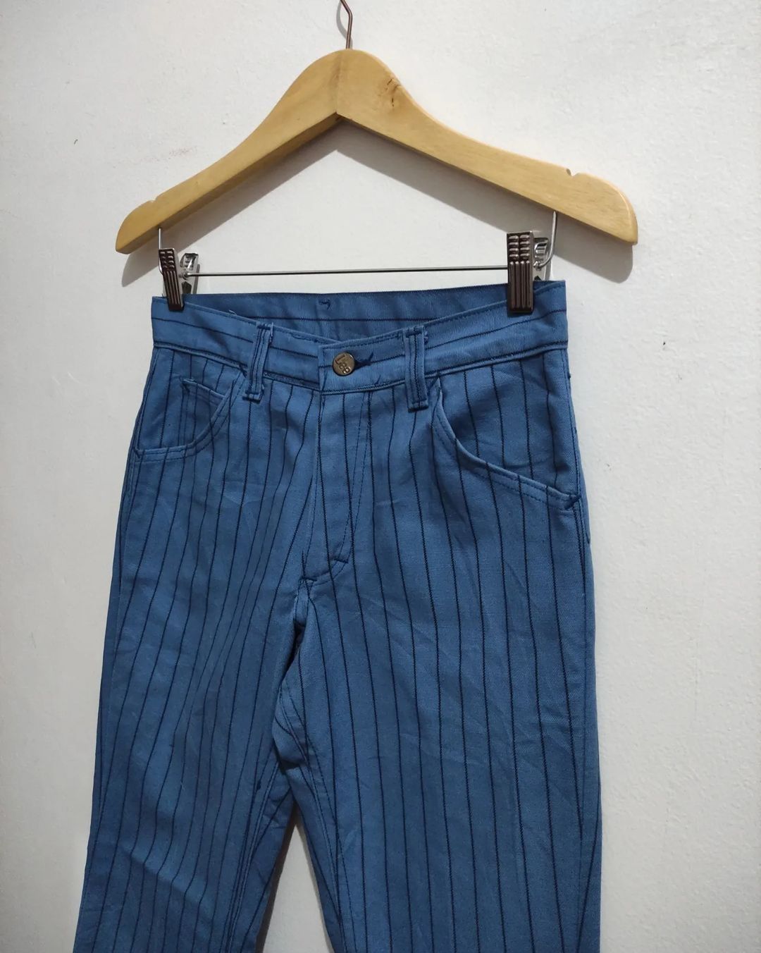 Lee Vintage 1960s Lee Striped Bell Bottom Flared Jeans Size US 29 - 18 Thumbnail
