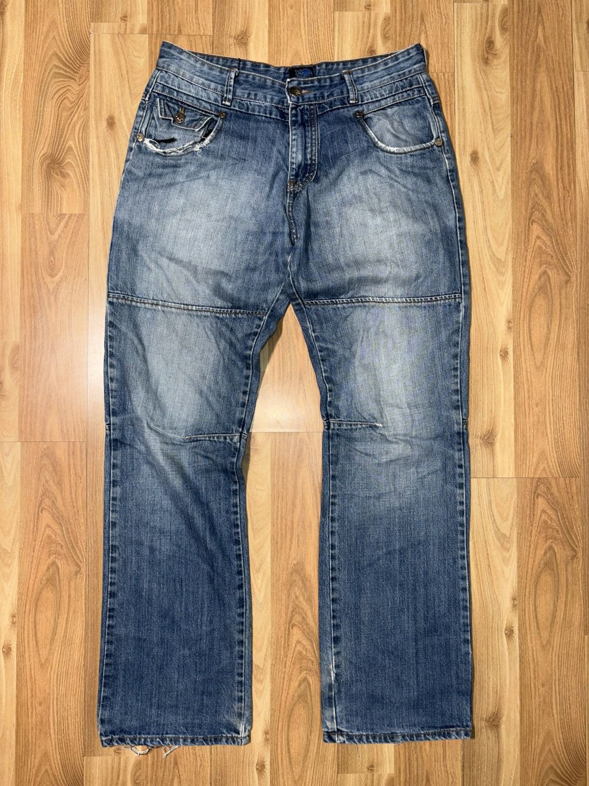 Japanese Brand VTG Kangaroo Poo Baggy Skate Y2K Double Knee Workwear 32x34 Size US 32 / EU 48 - 1 Thumbnail